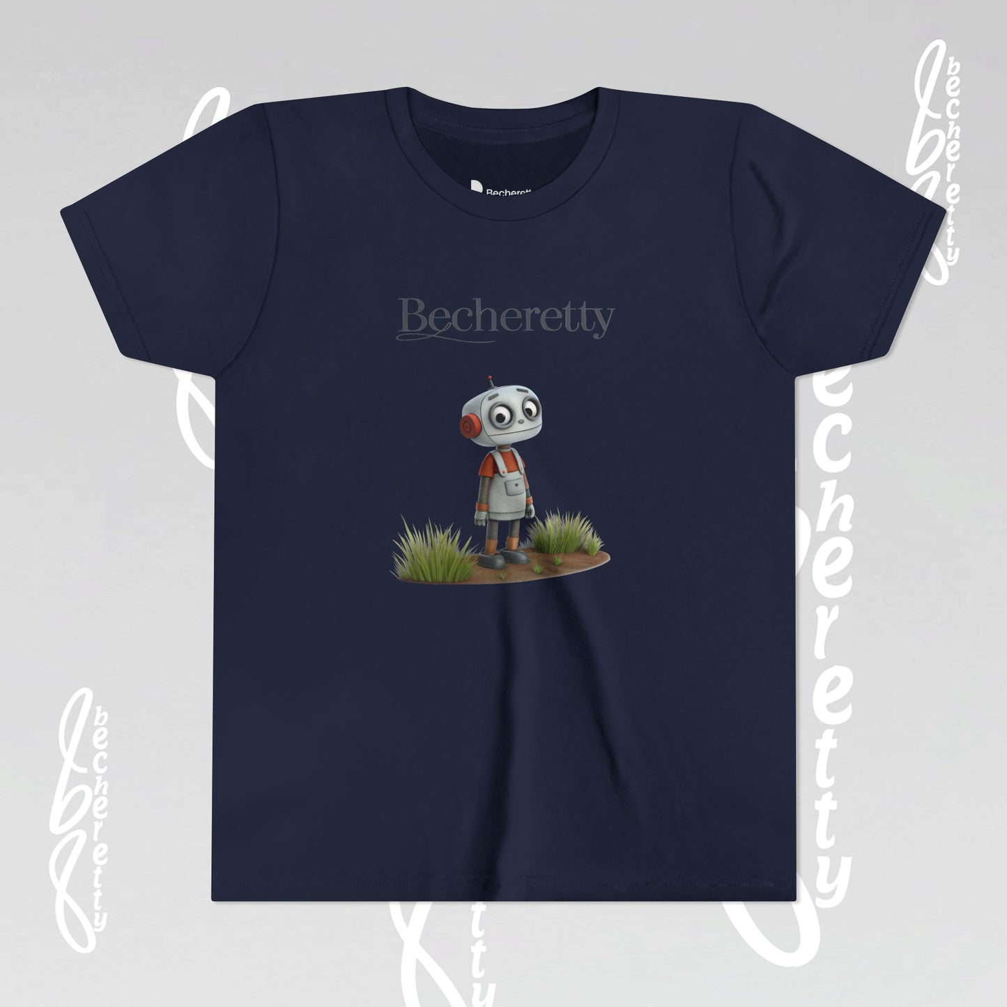 Youth T-Shirt short sleeve - Becheretty Graphic - Funny Robot - Casual Wear - Unique Kids Apparel