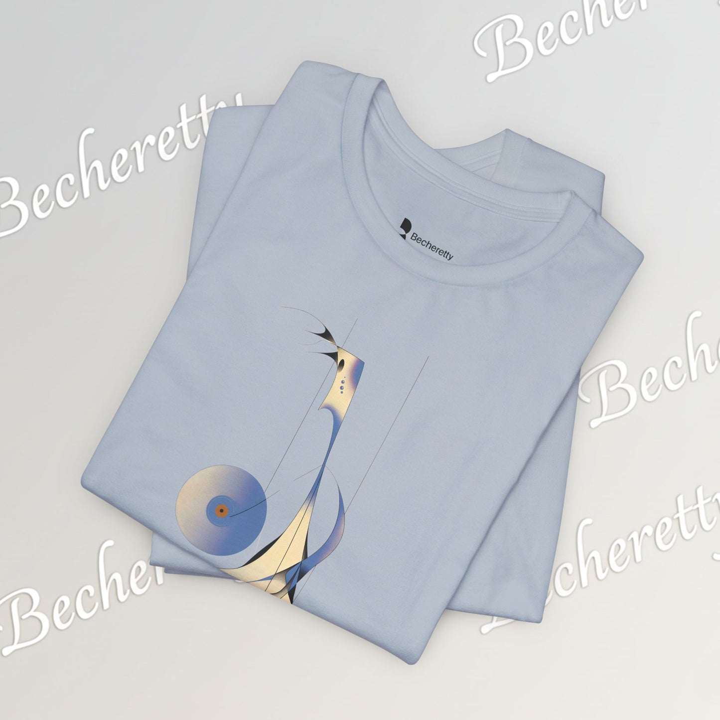 Abstract DJ Tee - Art Graphic Minimalist Becheretty - Perfect for Casual Outfits, Gift for Friends, Summer Style.