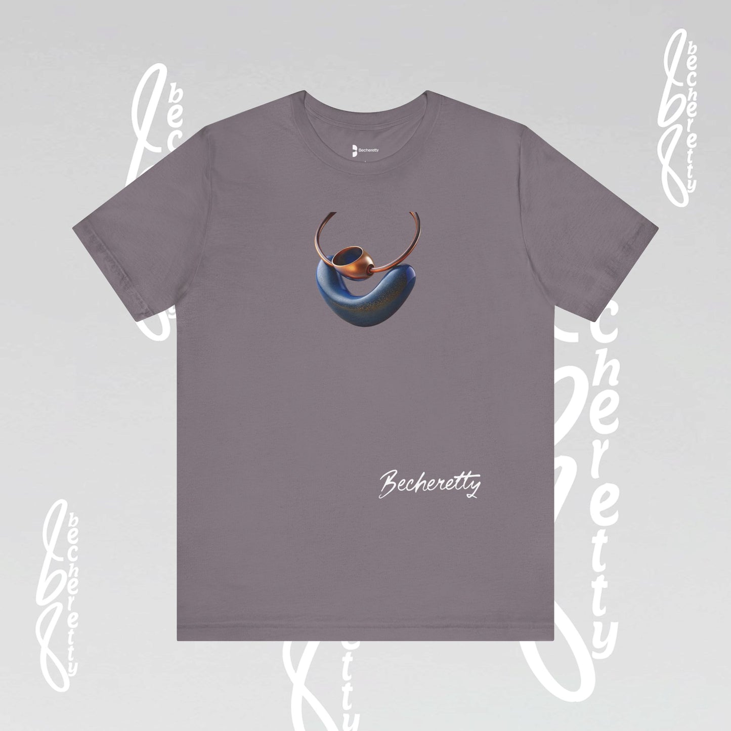 Necklace - Artistic design - T-Shirt short sleeve Becheretty- Fashion Casual Wear - Ideal Gift for Women