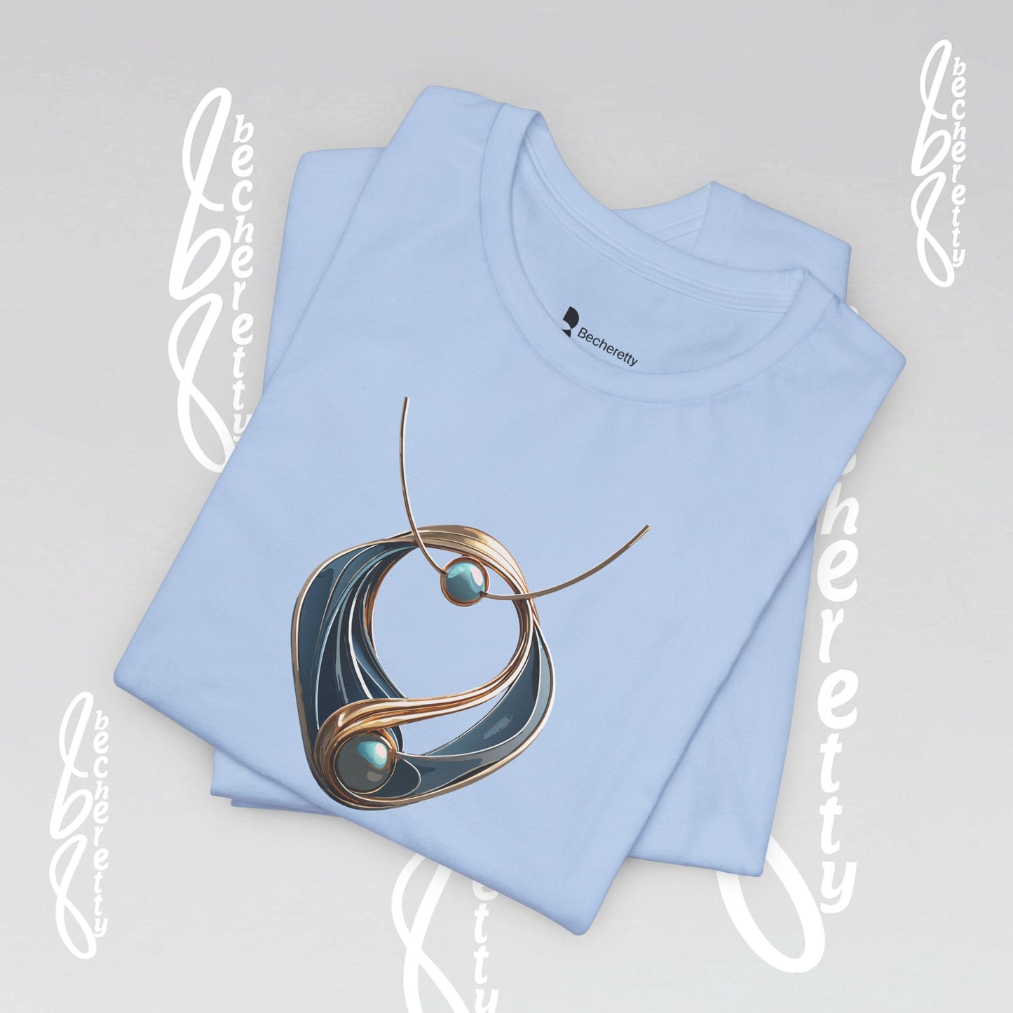 Necklace Artistic design - Statement T-Shirt Becheretty - Casual wear - Unique Graphic Top, Everyday Style