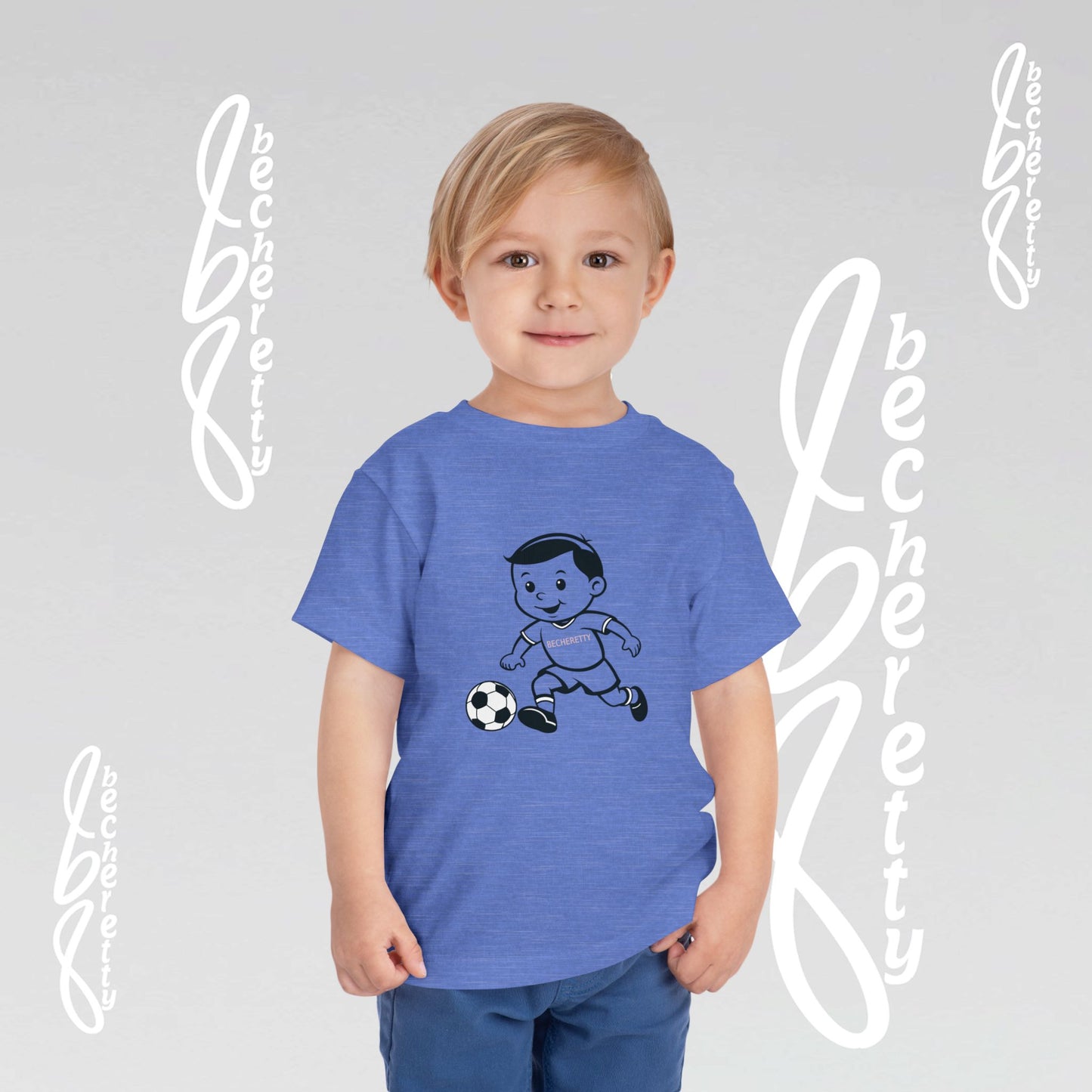 Toddler T'Shirt for Playful Days By Becheretty Design - Casual Toddler Wear - Soccer Lovers