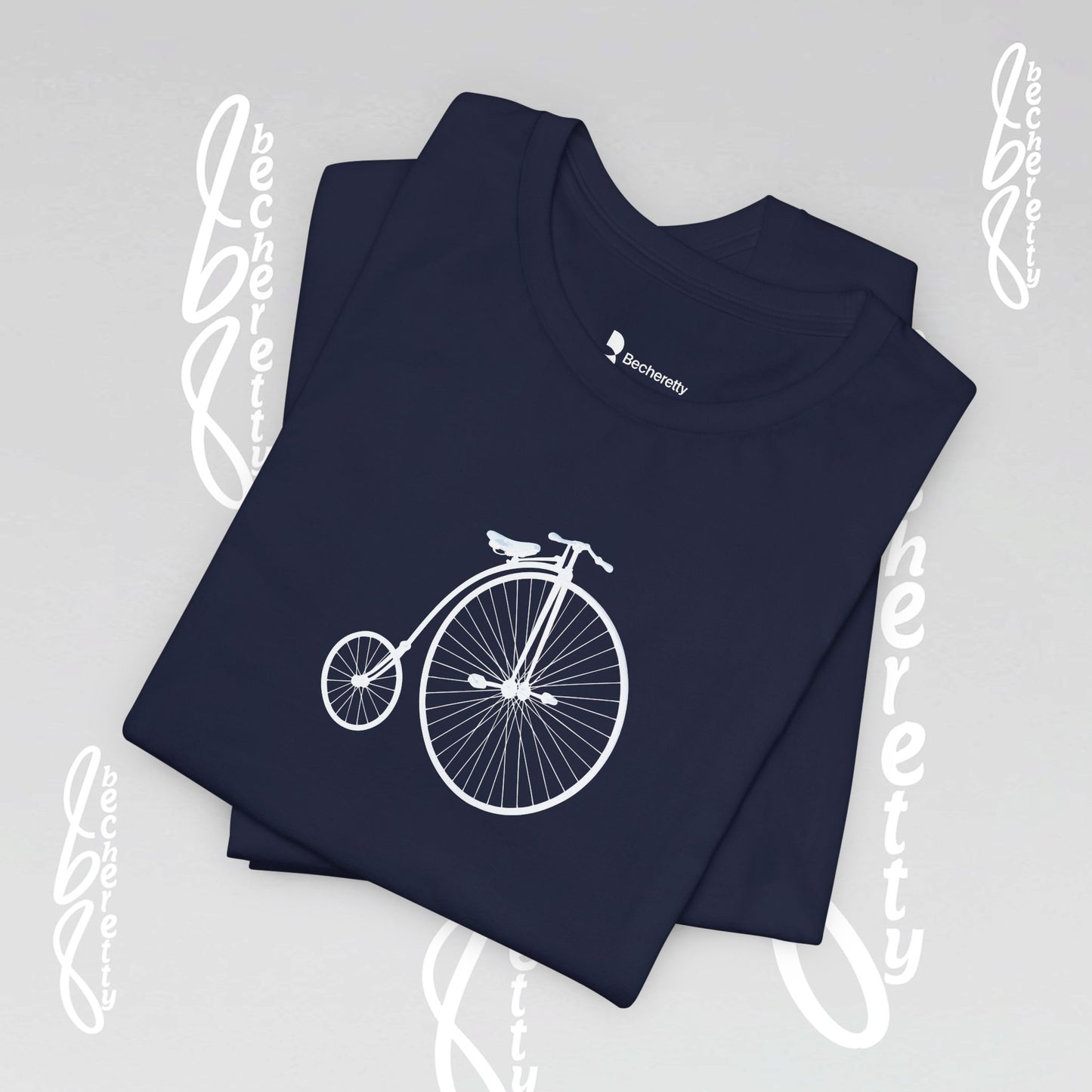 Retro Bicycle Graphic Tee Becheretty - Unisex Cotton T-Shirt, Perfect for Cycling Enthusiasts, Casual wear