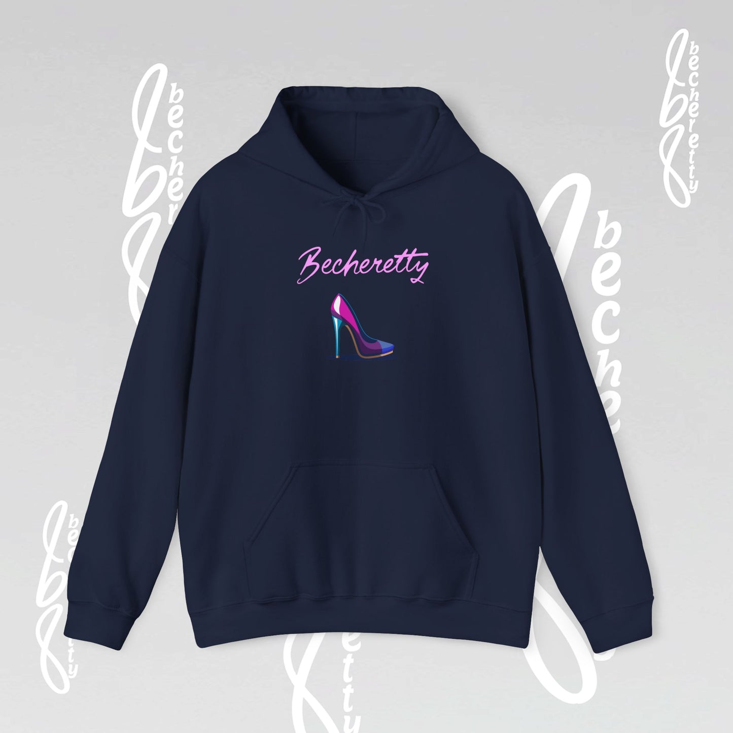 Graphic Hoodie Becheretty - Artistic High Heel Design - Casual Stylish