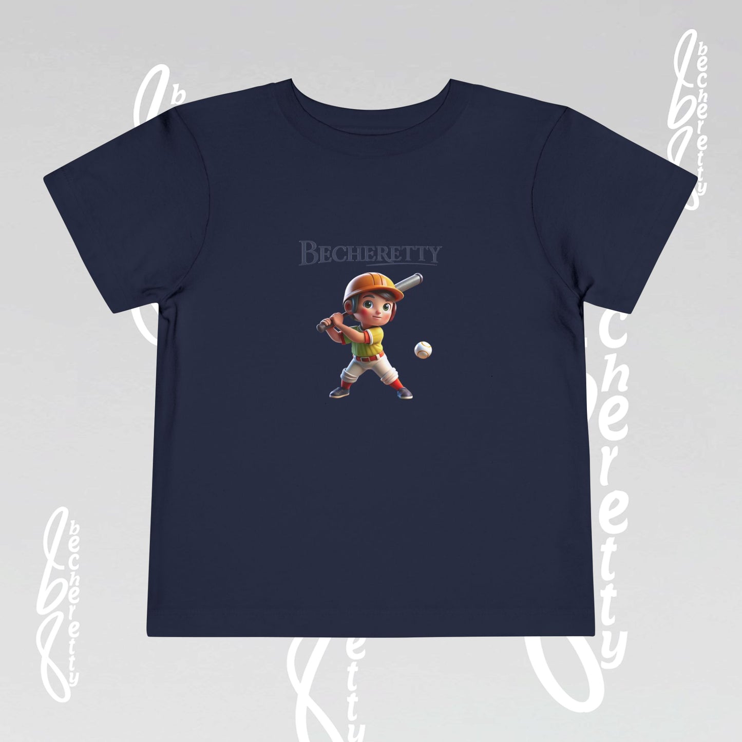 Toddler T-Shirt - Baseball Graphic Becheretty - Day Game, birthday gift - Summer
