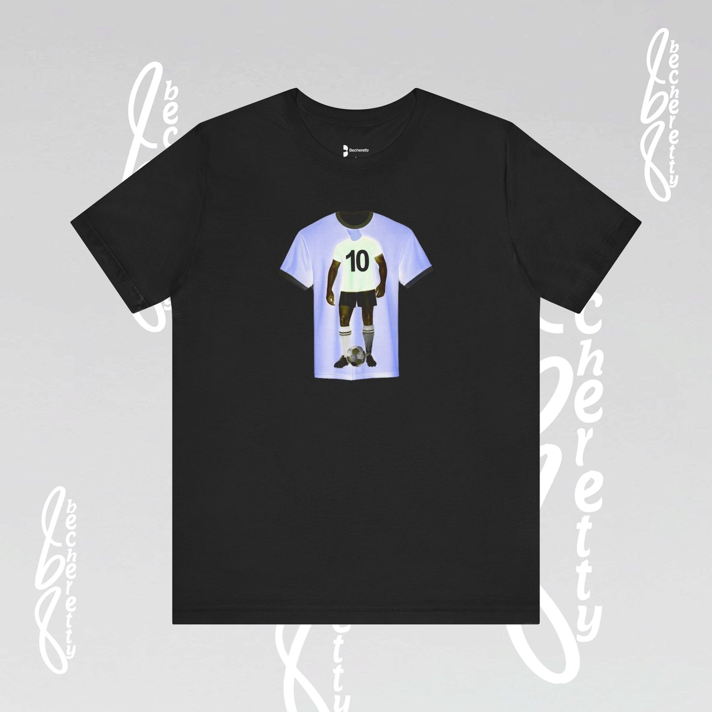 Soccer T-Shirt Number 10 - Becheretty Graphic Minimalist - Men Women Apparel - Gift for Fans