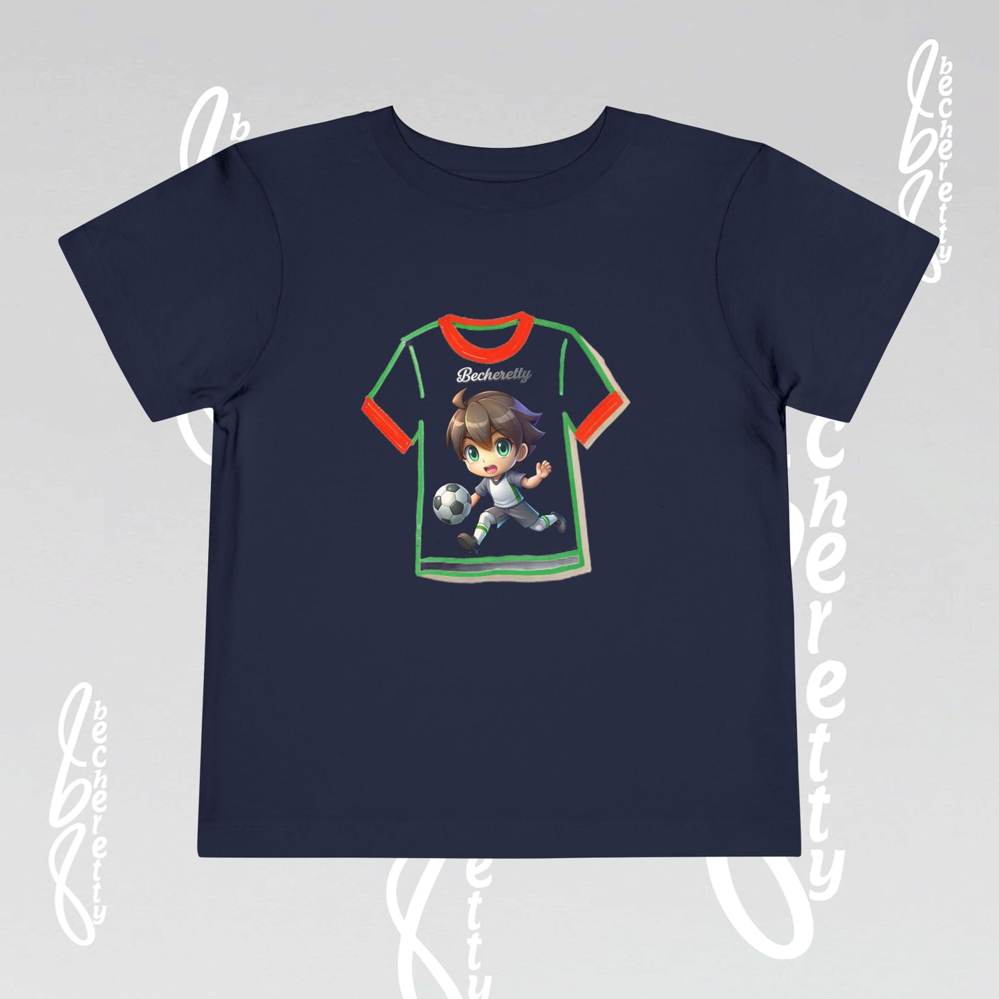 Toddler T-Shirt - Perfect for Soccer Lovers - Dynamic Graphic Becheretty - Stylish Kids Wear