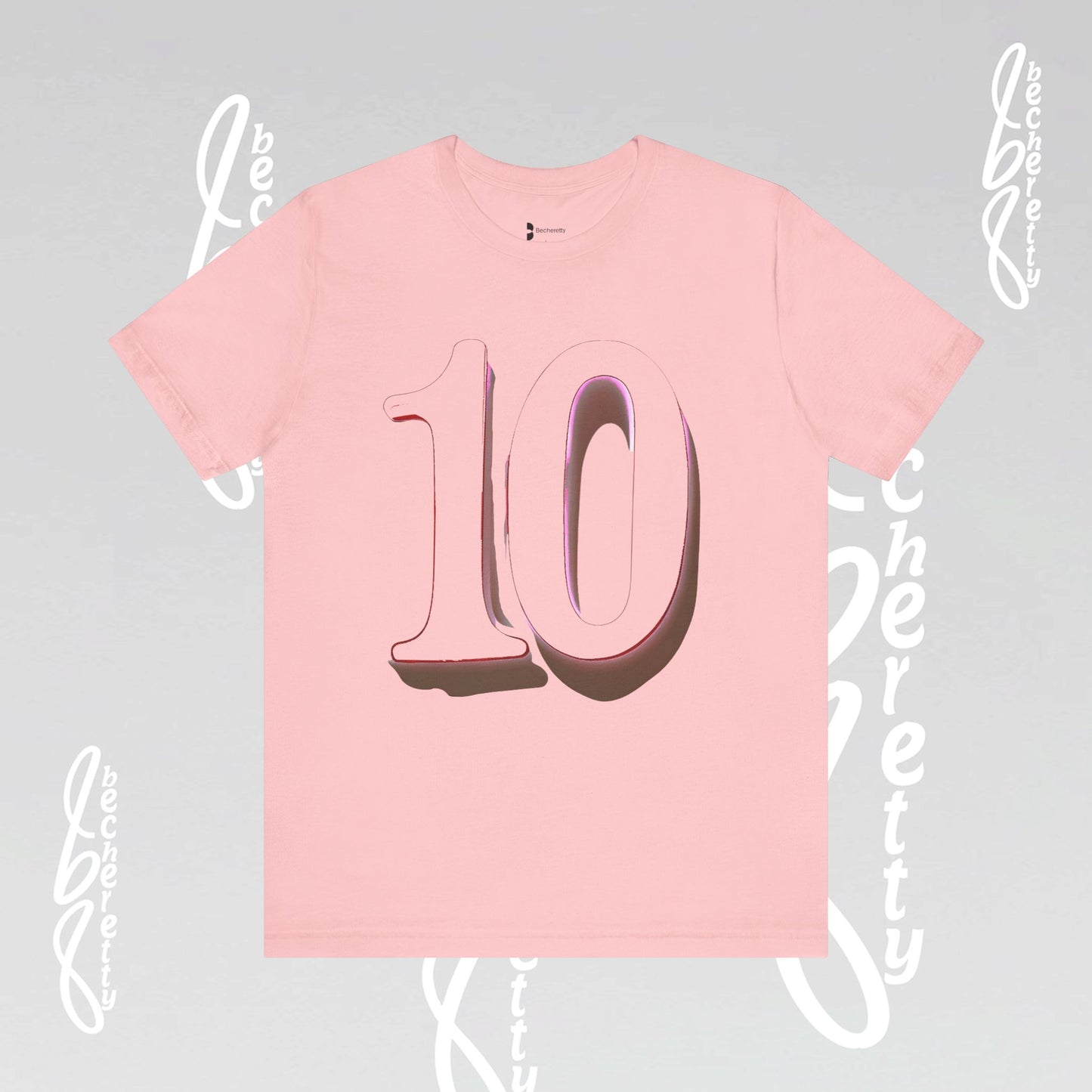Number 10 - Graphic Unisex Tee - Becheretty Minimalist Style - Everyday Comfort, Sports Lovers