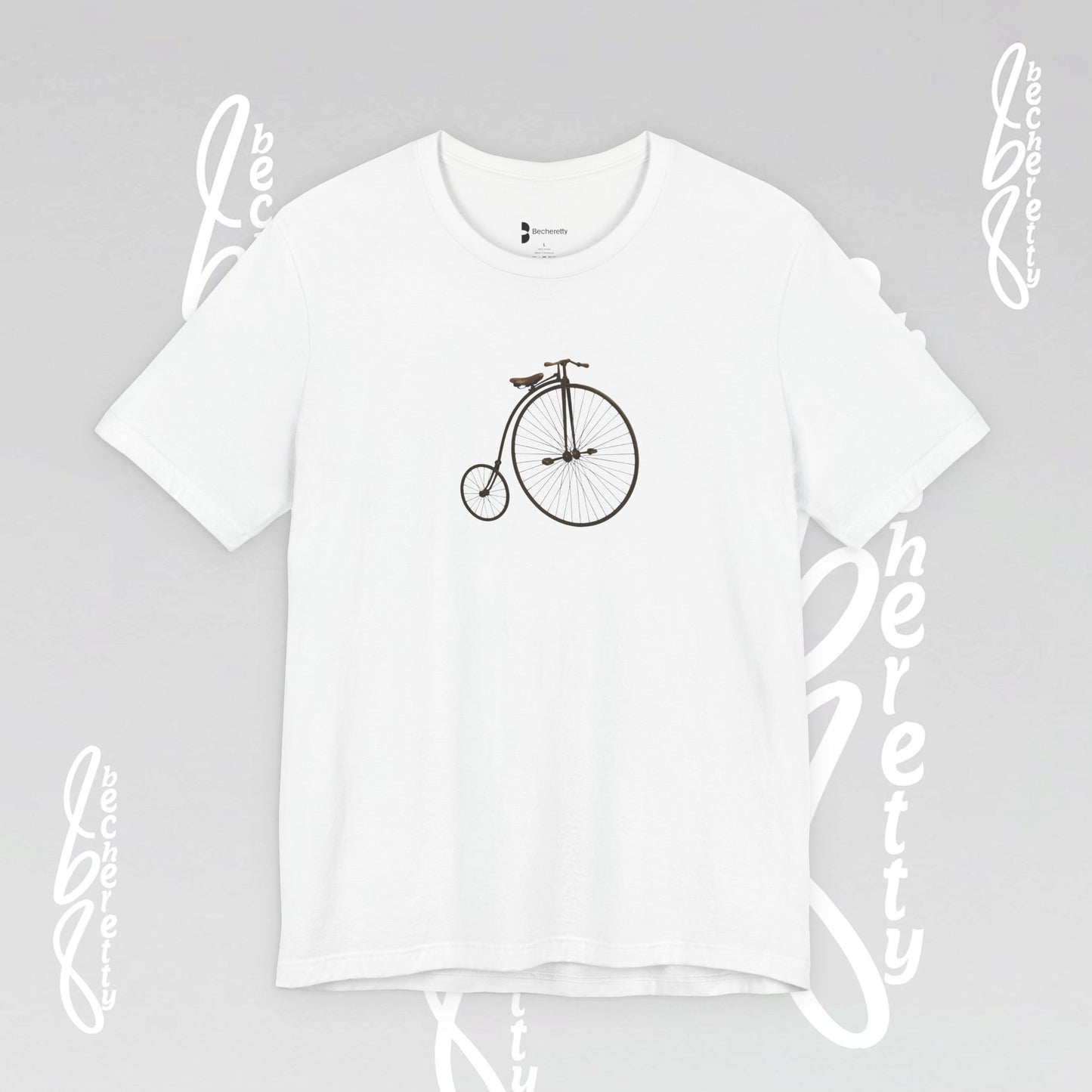 Retro Bicycle Graphic Tee Becheretty - Unisex Cotton T-Shirt, Perfect for Cycling Enthusiasts, Casual wear