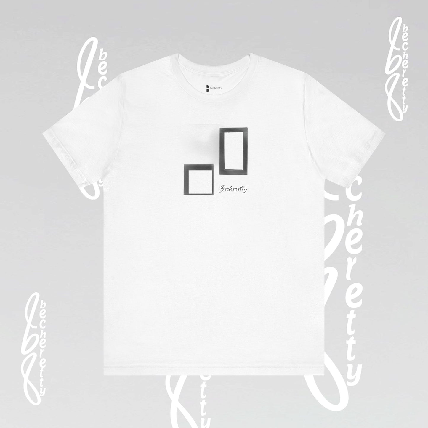 Minimalist Graphic Becheretty T-Shirt - Pixel Void Line - Modern Design for Art lovers - Casual Wear
