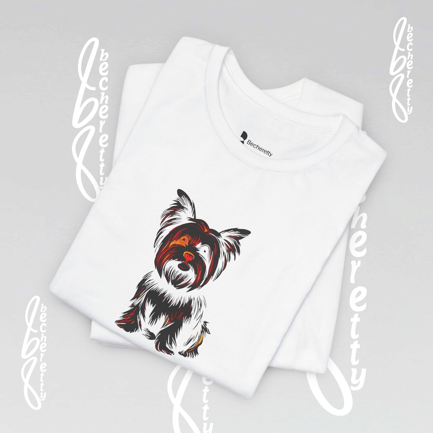 Yorkie Graphic T'Shirt Becheretty - Perfect gift for Pets Lovers - Casual Wear