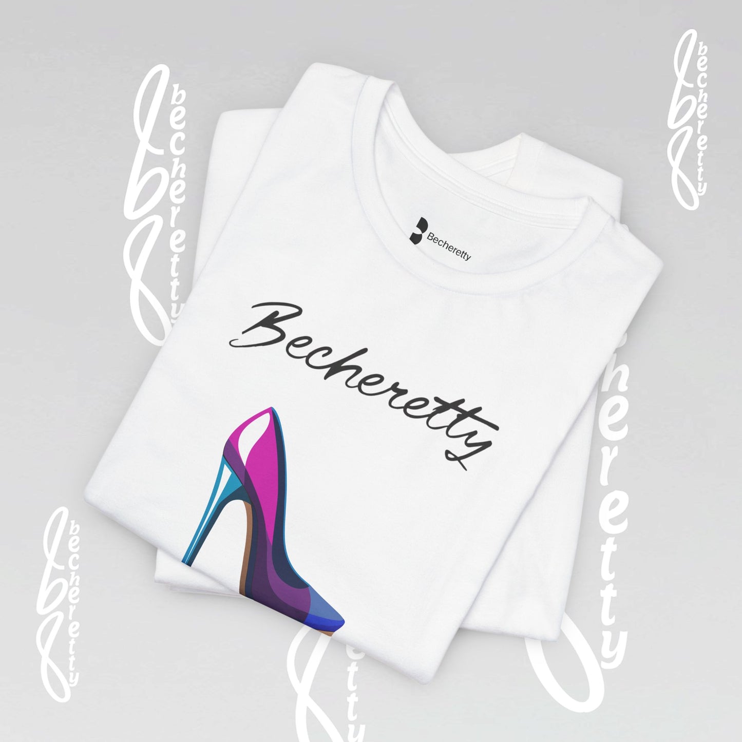 Trendy Graphic T-Shirt Becheretty - Futuristic High Heel Design, Fashion, Casual Wear