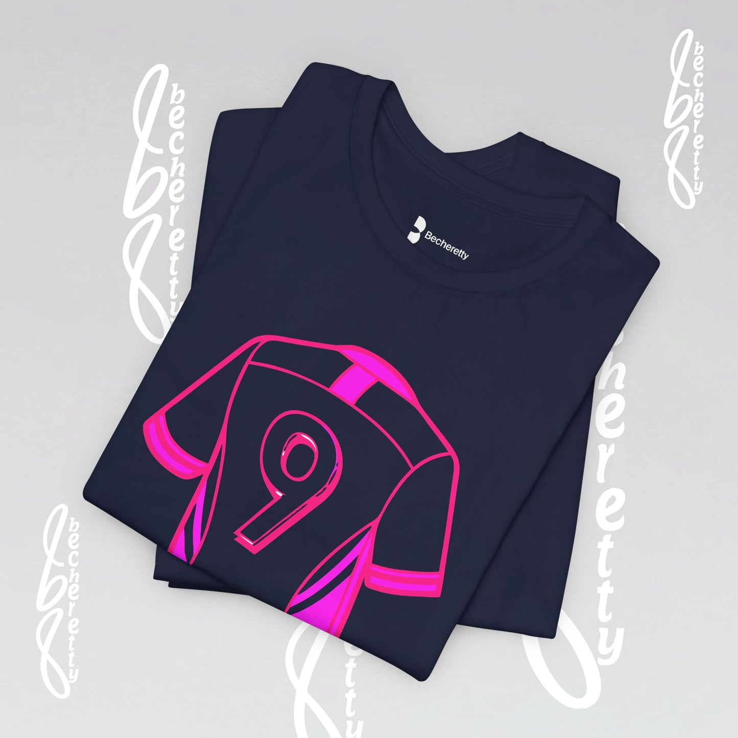 T-Shirt Number 9 - GOAL- Art Graphic Becheretty - Perfect Gift for Soccer Lovers - Casual Wear