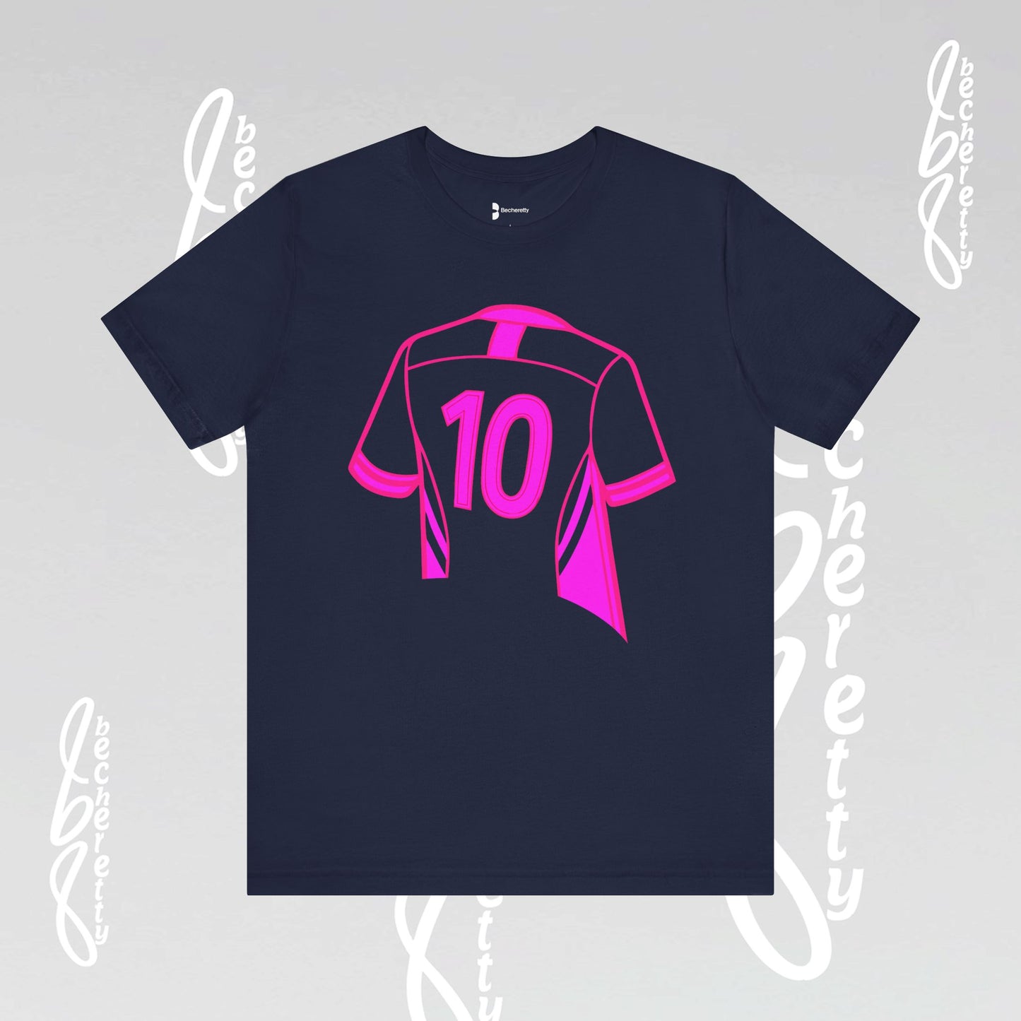 Number 10 Tee - Art Minimalist Graphic Becheretty - Game day - Casual wear - Perfect gift for sports fans.