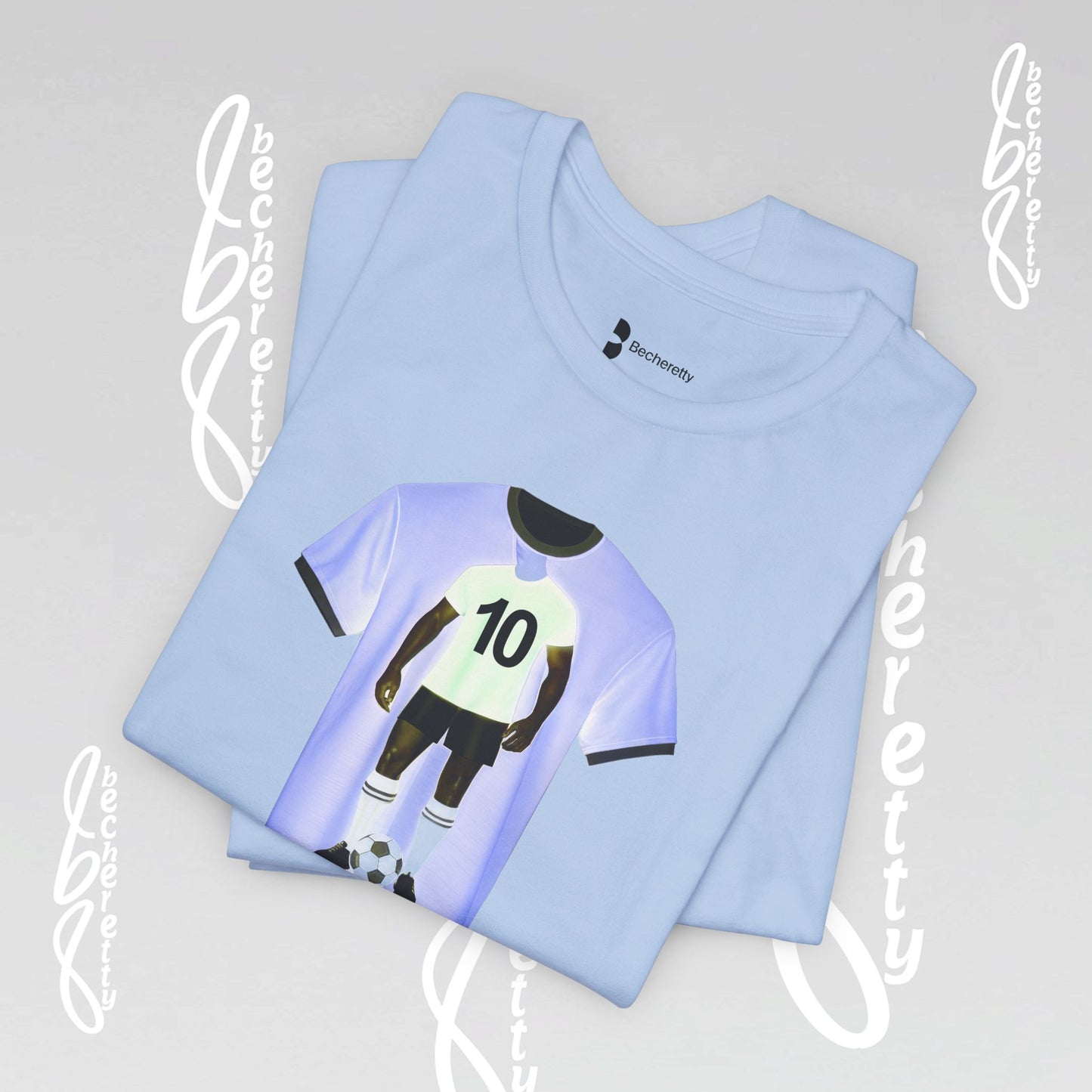 Soccer T-Shirt Number 10 - Becheretty Graphic Minimalist - Men Women Apparel - Gift for Fans