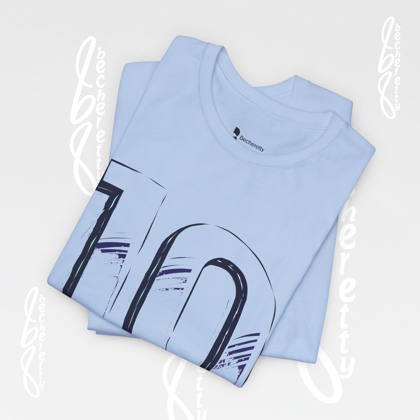 Stylish Unisex Tee - Number 10 - Casual Everyday Wear, Unique Gift Sports Lovers, Becheretty Graphic, Team Spirit