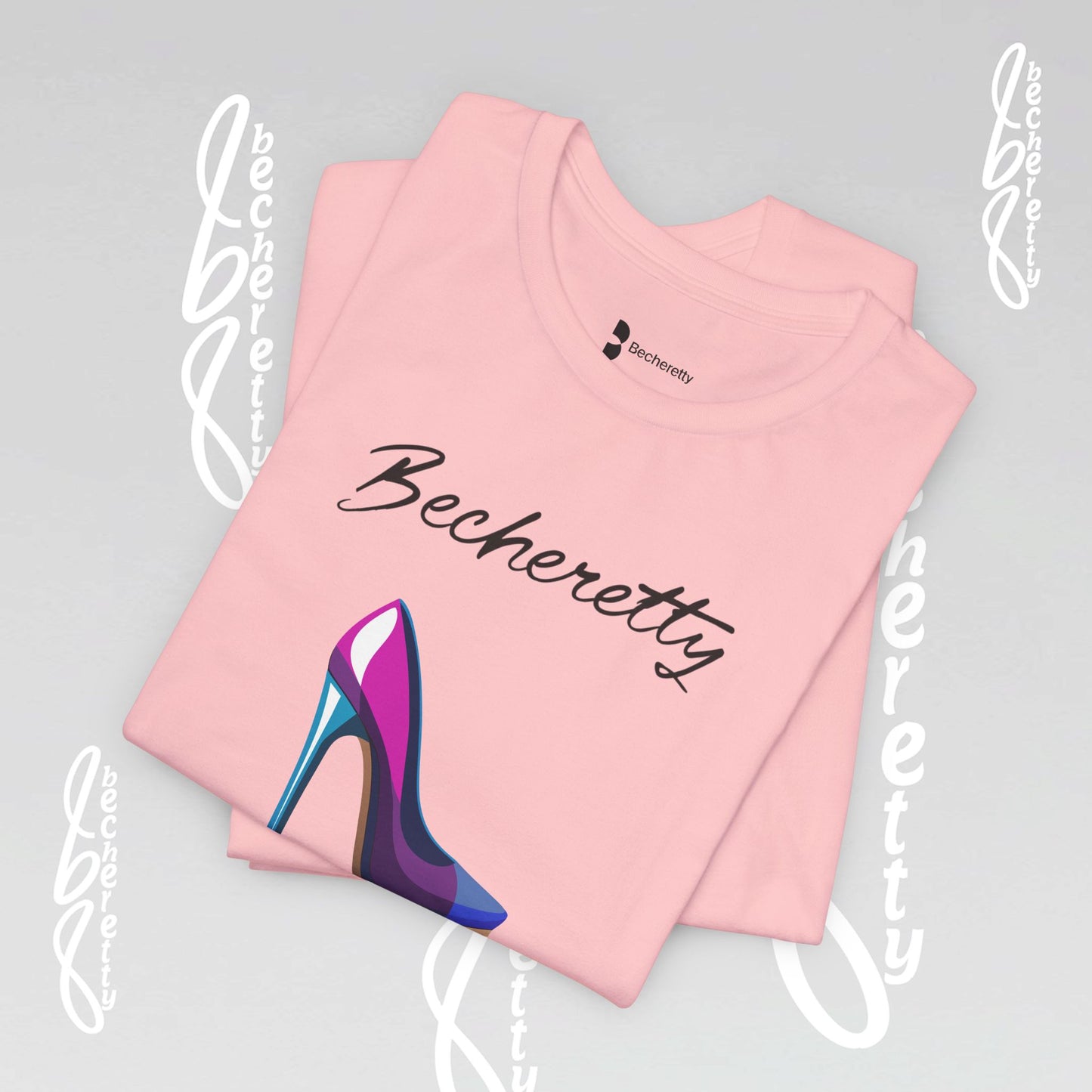 Trendy Graphic T-Shirt Becheretty - Futuristic High Heel Design, Fashion, Casual Wear
