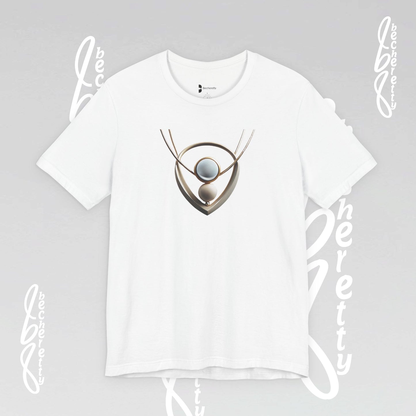 Artistic Necklace - Graphic Tee Becheretty – Unique Design - Casual wear - Women's Perfect Gift