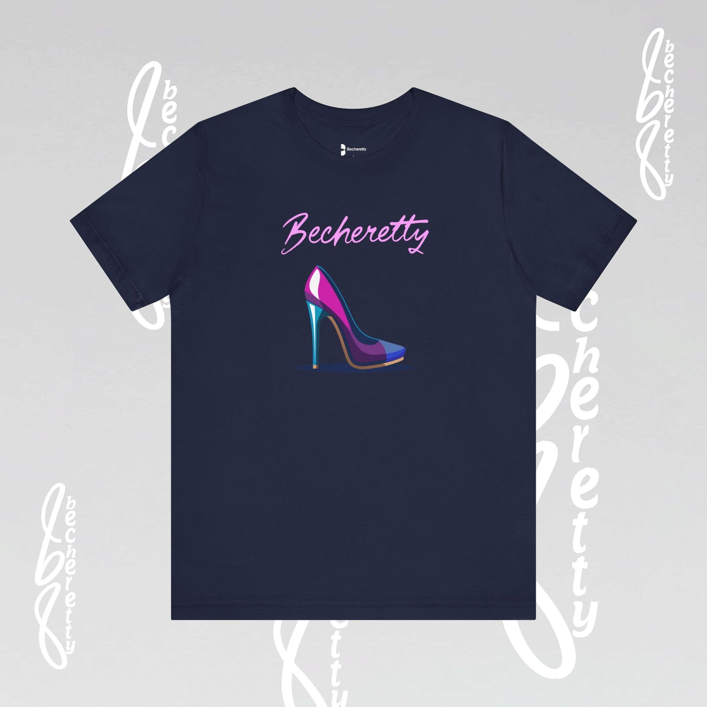 Trendy Graphic T-Shirt Becheretty - Futuristic High Heel Design, Fashion, Casual Wear