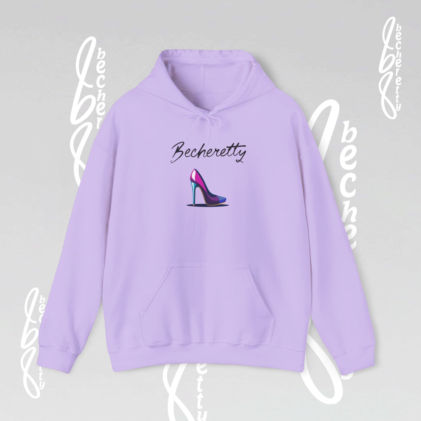 Graphic Hoodie Becheretty - Artistic High Heel Design - Casual Stylish