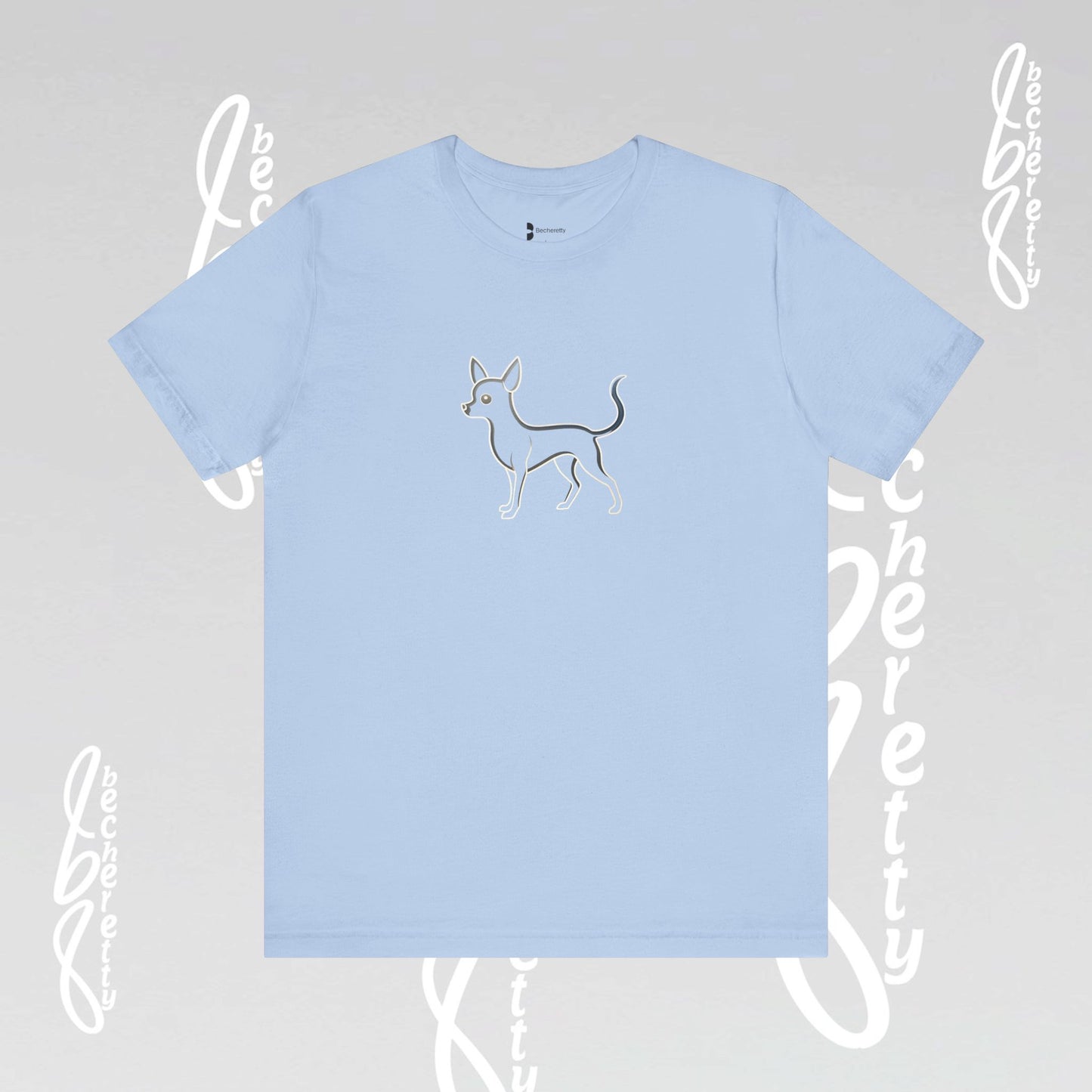 Chihuahua T-Shirt Unisex - Minimalist Art Graphic Becheretty - Trendy Tee - Casual Wear