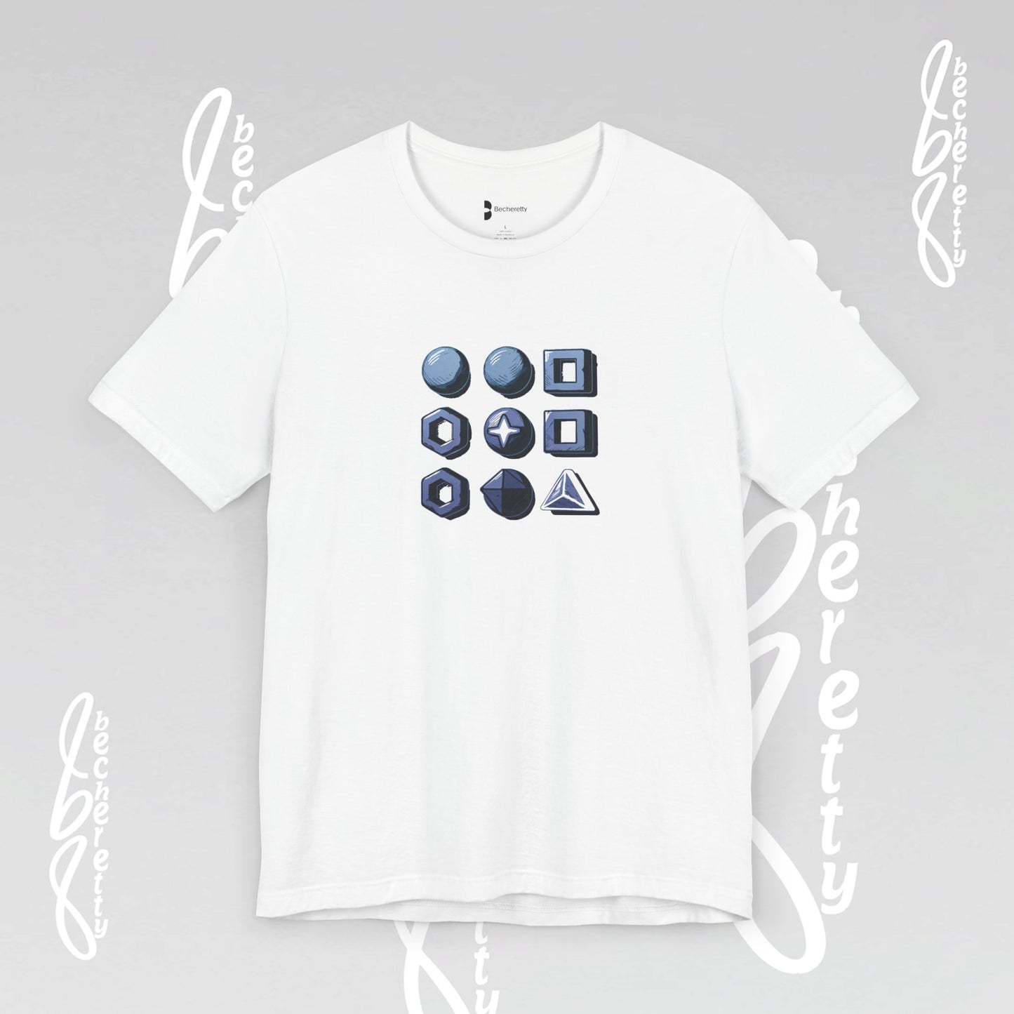 Graphic T-Shirt Becheretty - Short Sleeve, Unisex - Stylish Minimalist - Casual Wear