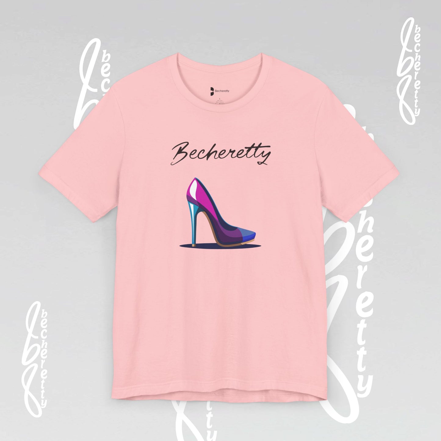 Trendy Graphic T-Shirt Becheretty - Futuristic High Heel Design, Fashion, Casual Wear