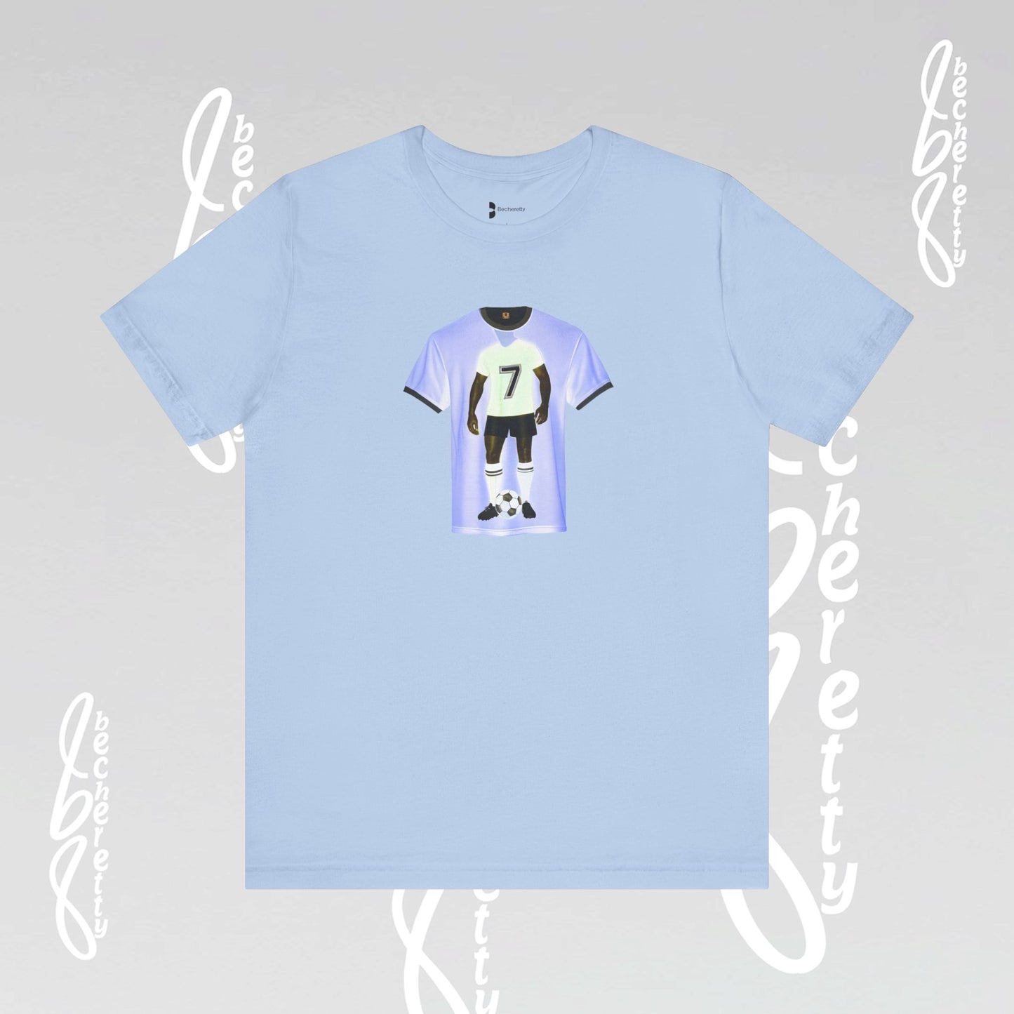 Soccer T-Shirt Number 7 - Graphic Becheretty - Perfect Gift for Soccer Lovers