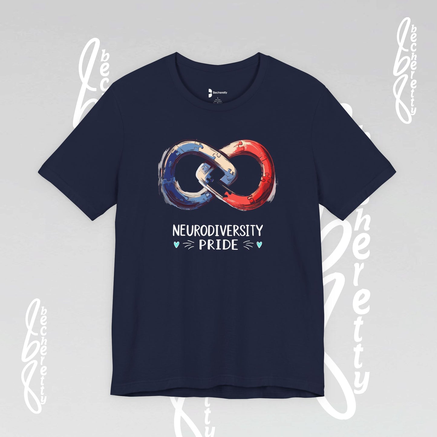Neurodiversity Pride Tee - Graphic Art Becheretty - Summer, Casual T-Shirt