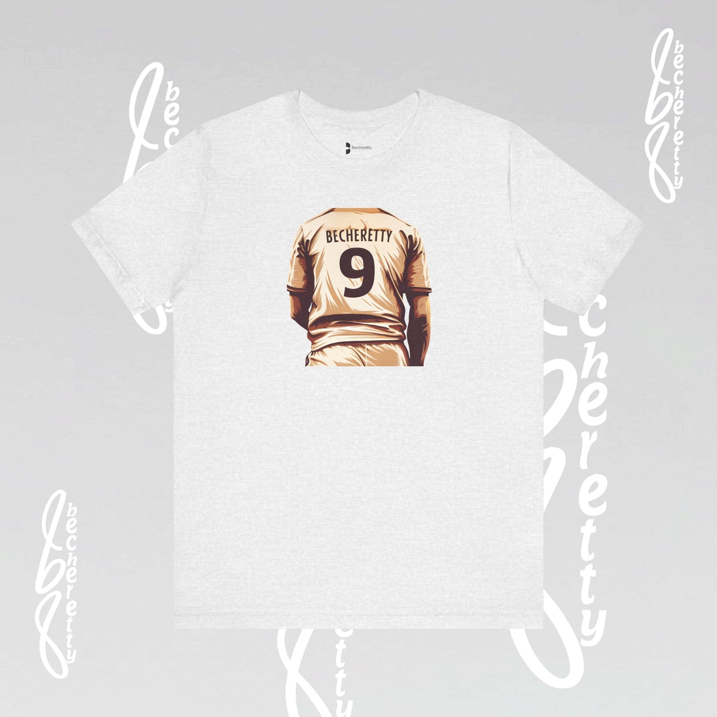 Soccer T-shirt Number 9 - Graphic Becheretty - Perfect Gift for Soccer Fans - Game Day, Casual Wear