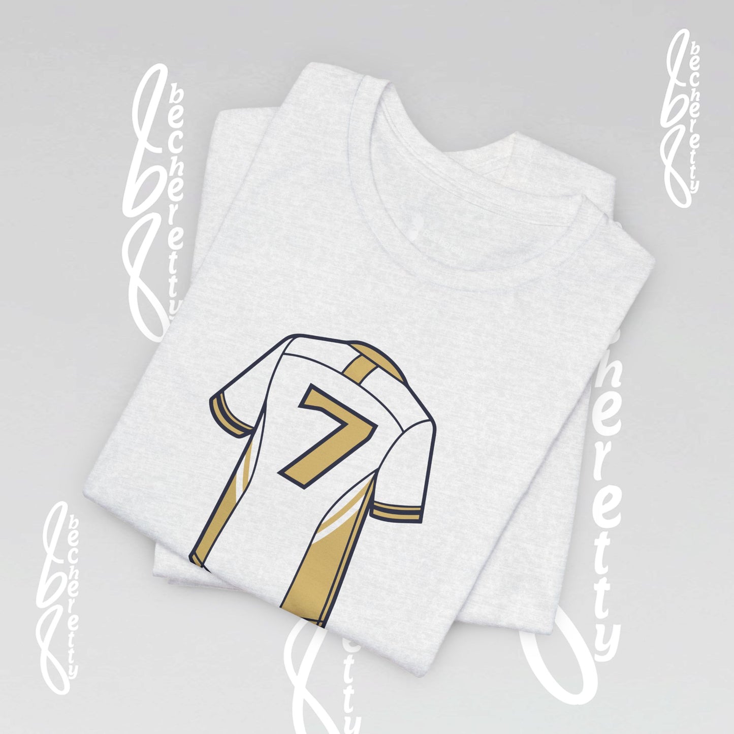 Soccer T-shirt - Number 7 - Unisex - Minimalist graphic Becheretty - Casual Wear - Team Spirit