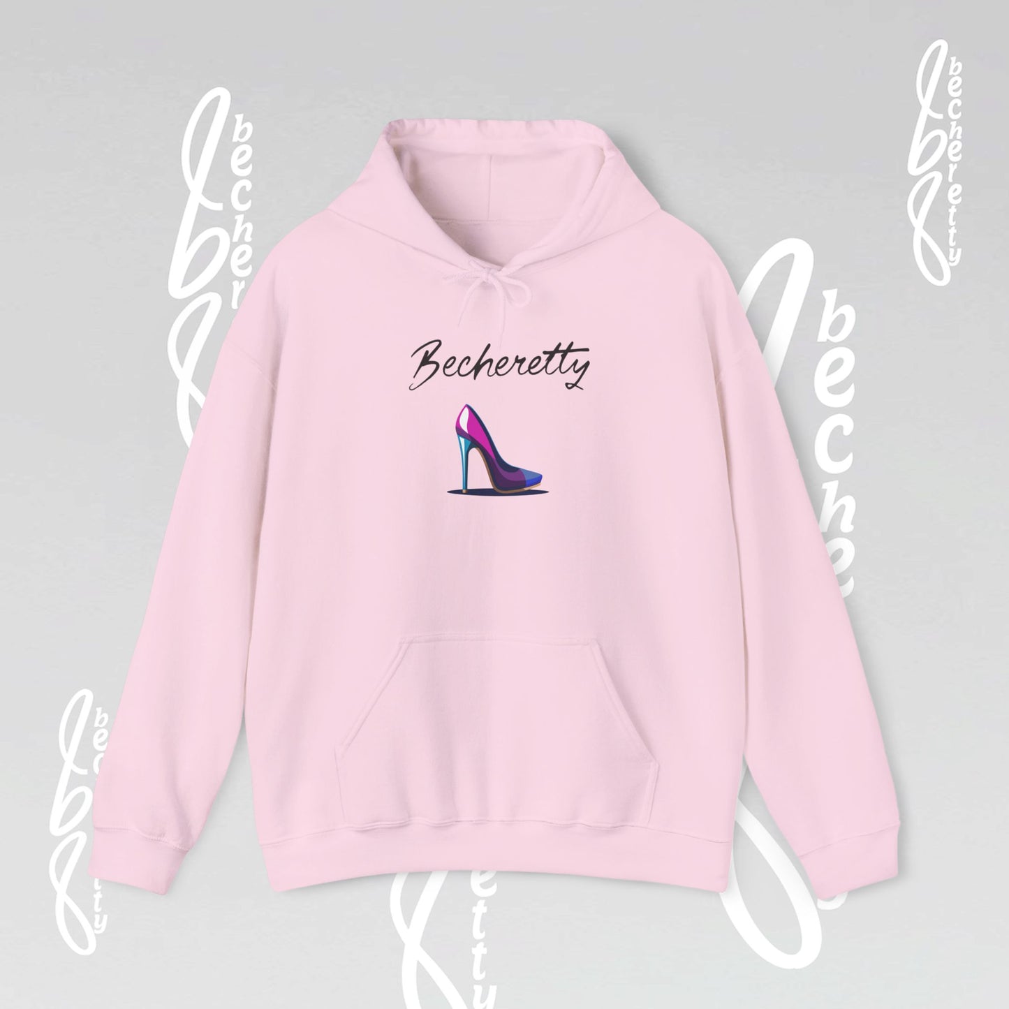 Graphic Hoodie Becheretty - Artistic High Heel Design - Casual Stylish