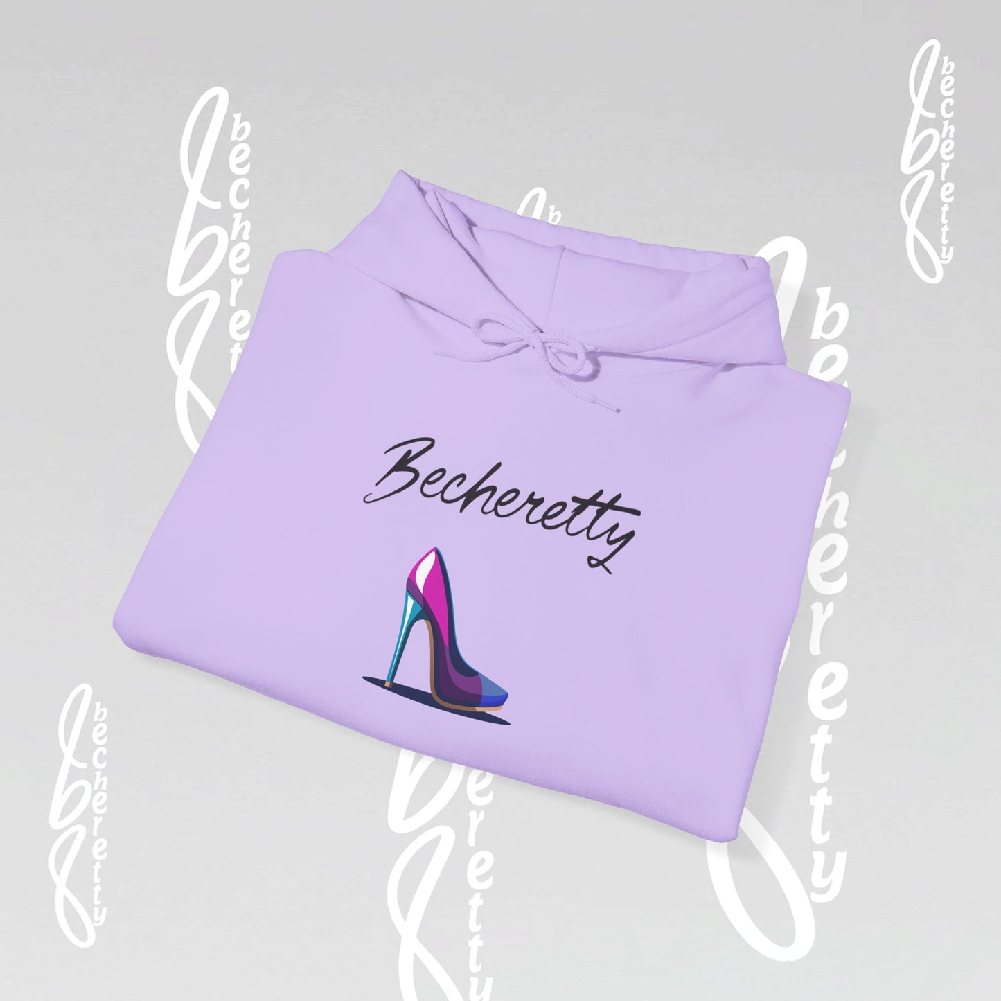 Graphic Hoodie Becheretty - Artistic High Heel Design - Casual Stylish