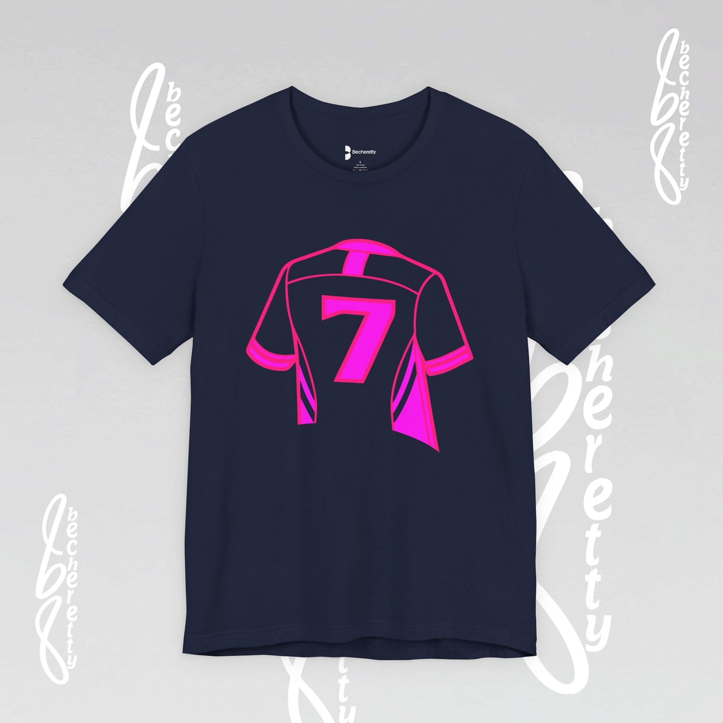 Soccer T-Shirt Number 7 - Unisex Graphic Design Minimalist Becheretty - New style of t-shirt for soccer fans