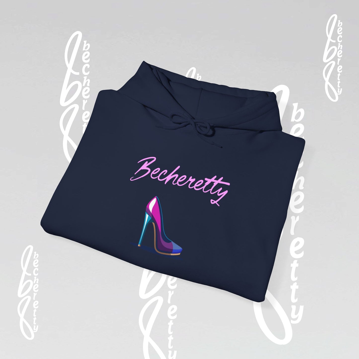 Graphic Hoodie Becheretty - Artistic High Heel Design - Casual Stylish