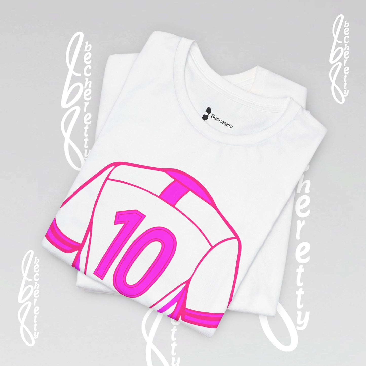 Number 10 Tee - Art Minimalist Graphic Becheretty - Game day - Casual wear - Perfect gift for sports fans.