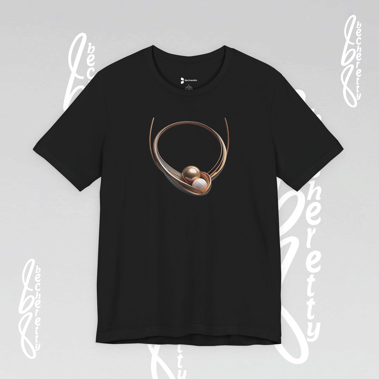 Elegant Pearl-Inspired - Graphic Tee Becheretty - Casual T-Shirt, Gift for Her, Stylish Summer Wear, Unique Fashion Statement