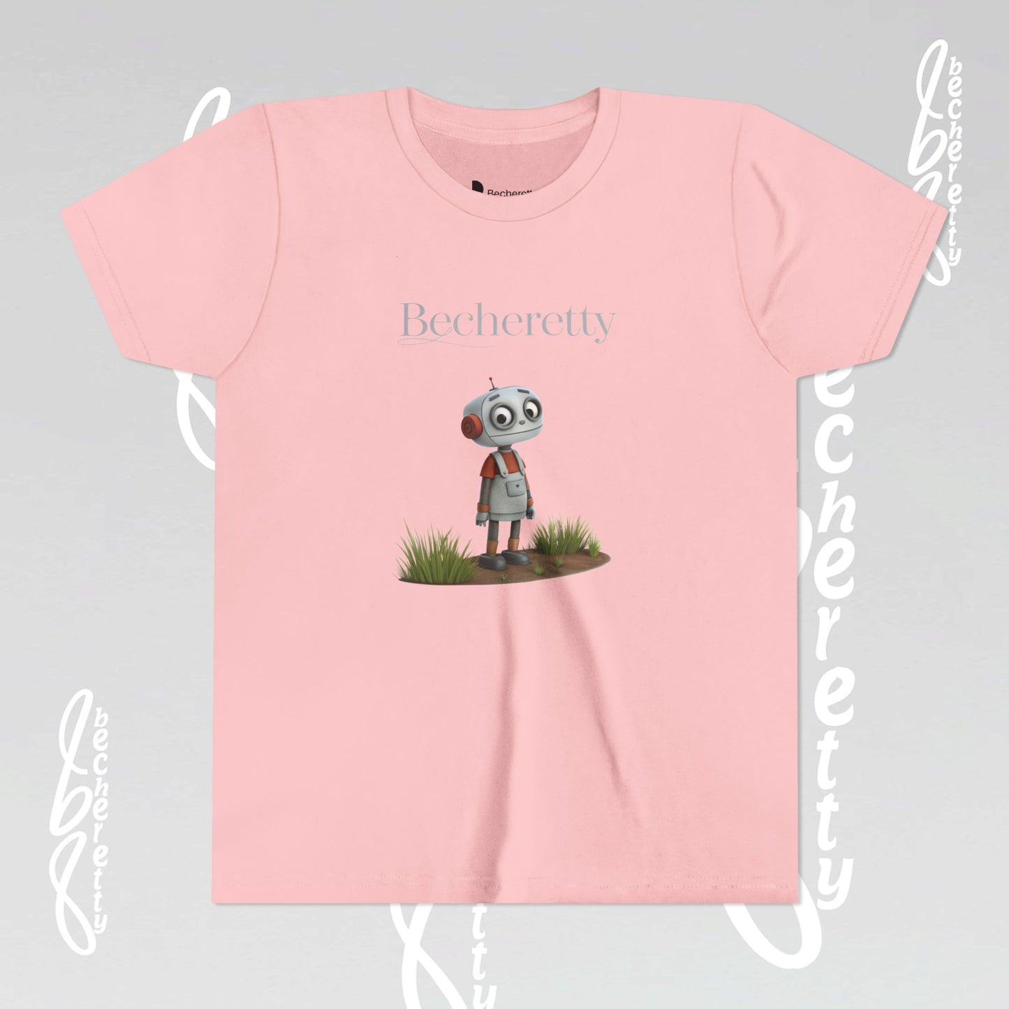 Youth T-Shirt short sleeve - Becheretty Graphic - Funny Robot - Casual Wear - Unique Kids Apparel