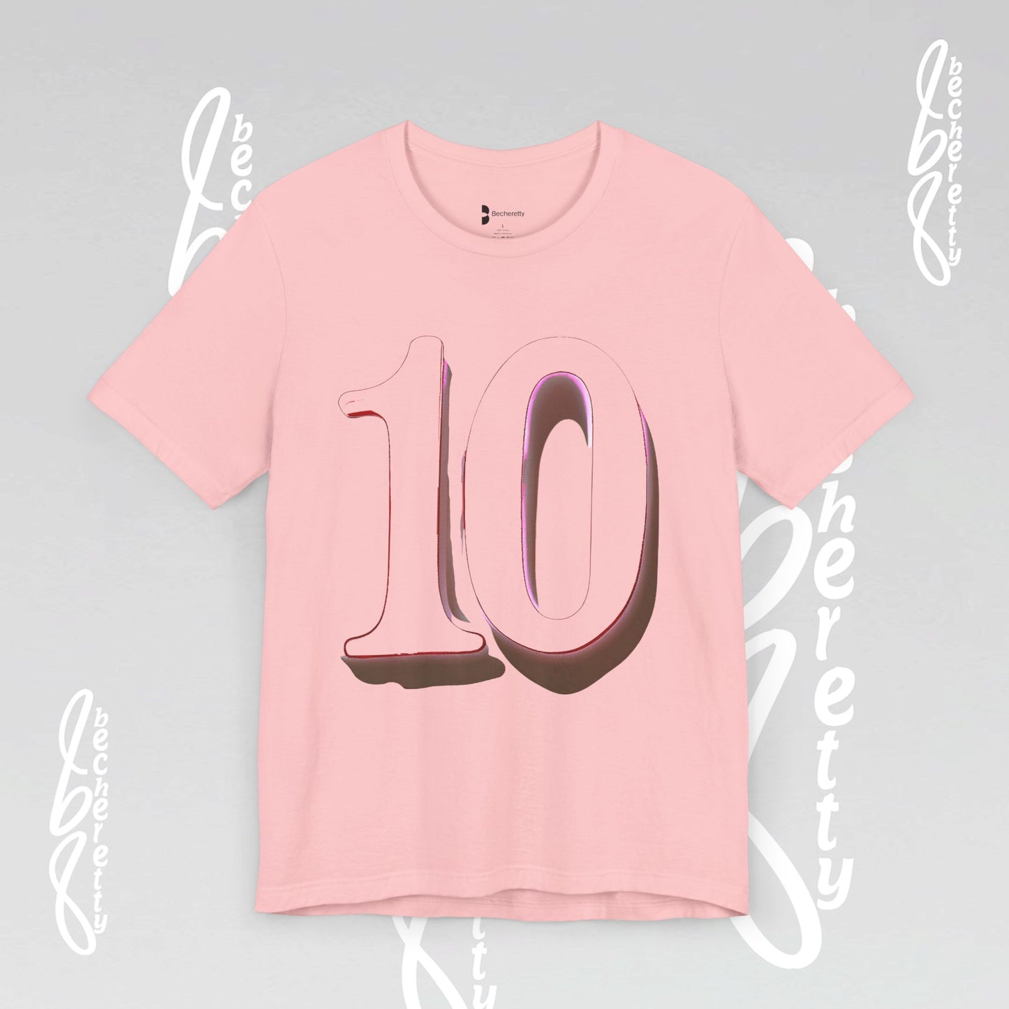 Number 10 - Graphic Unisex Tee - Becheretty Minimalist Style - Everyday Comfort, Sports Lovers