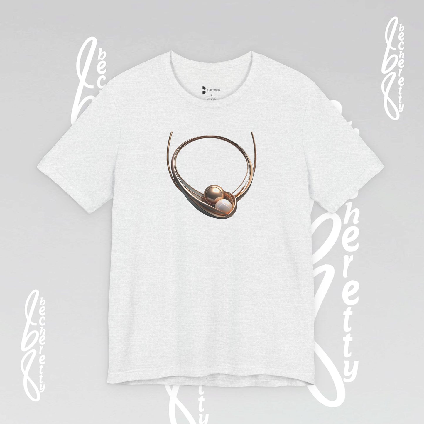 Elegant Pearl-Inspired - Graphic Tee Becheretty - Casual T-Shirt, Gift for Her, Stylish Summer Wear, Unique Fashion Statement