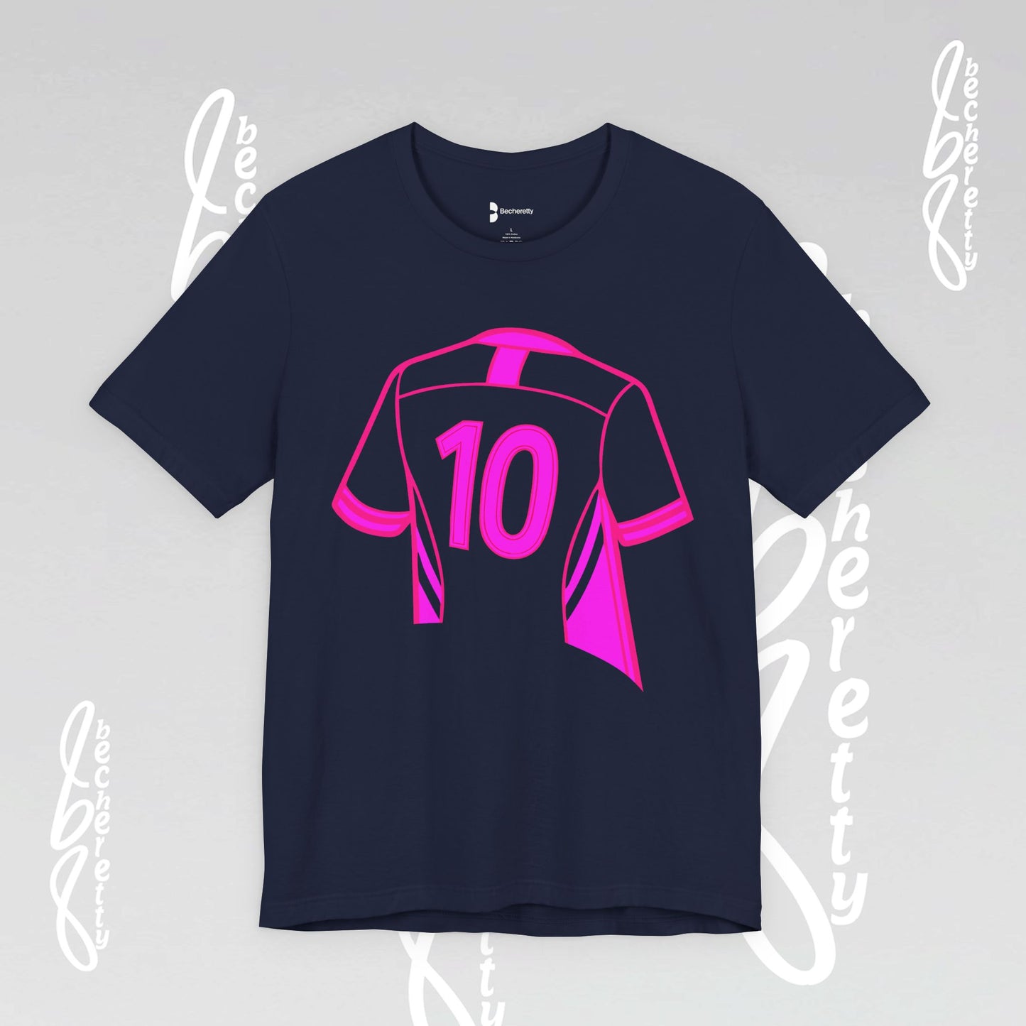 Number 10 Tee - Art Minimalist Graphic Becheretty - Game day - Casual wear - Perfect gift for sports fans.