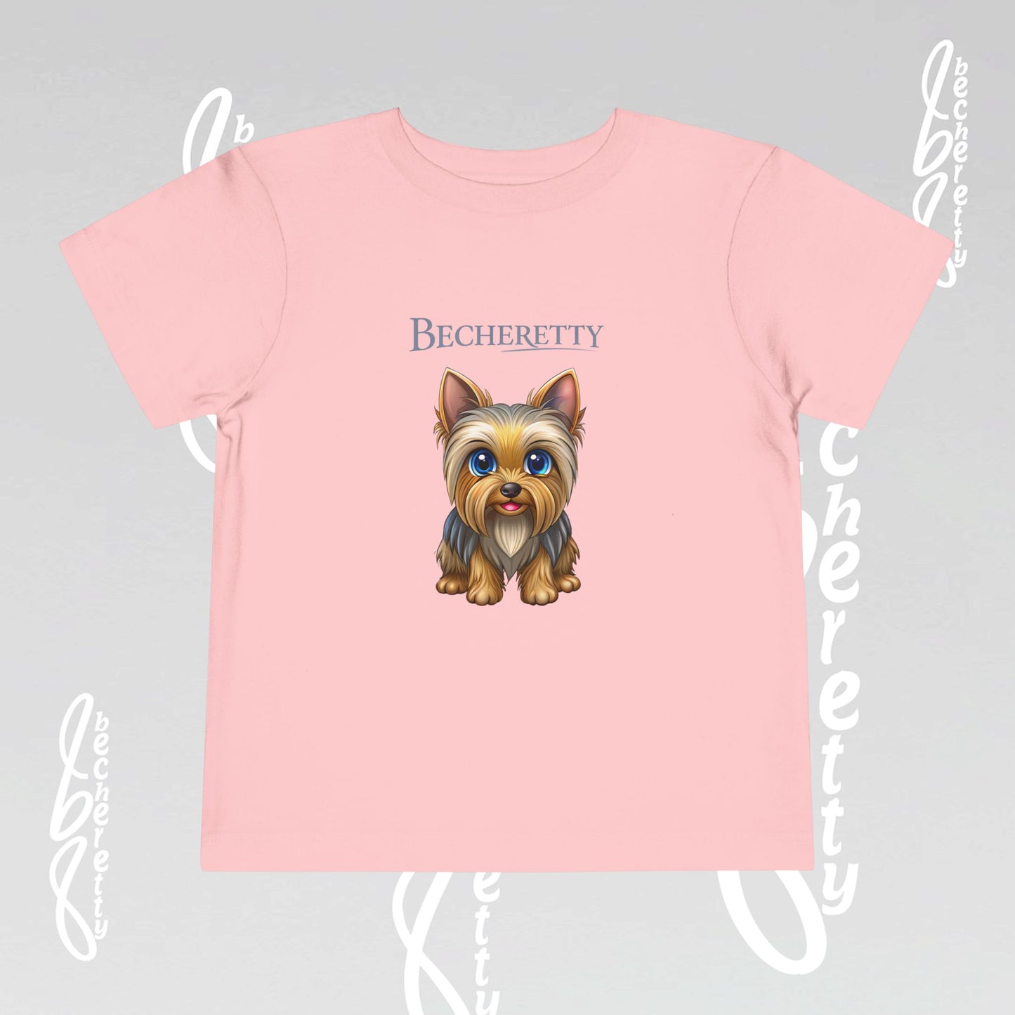 Toddler T-Shirt short sleeve - Cute Yorkie Graphic Becheretty - Perfect for Yorkie Lovers