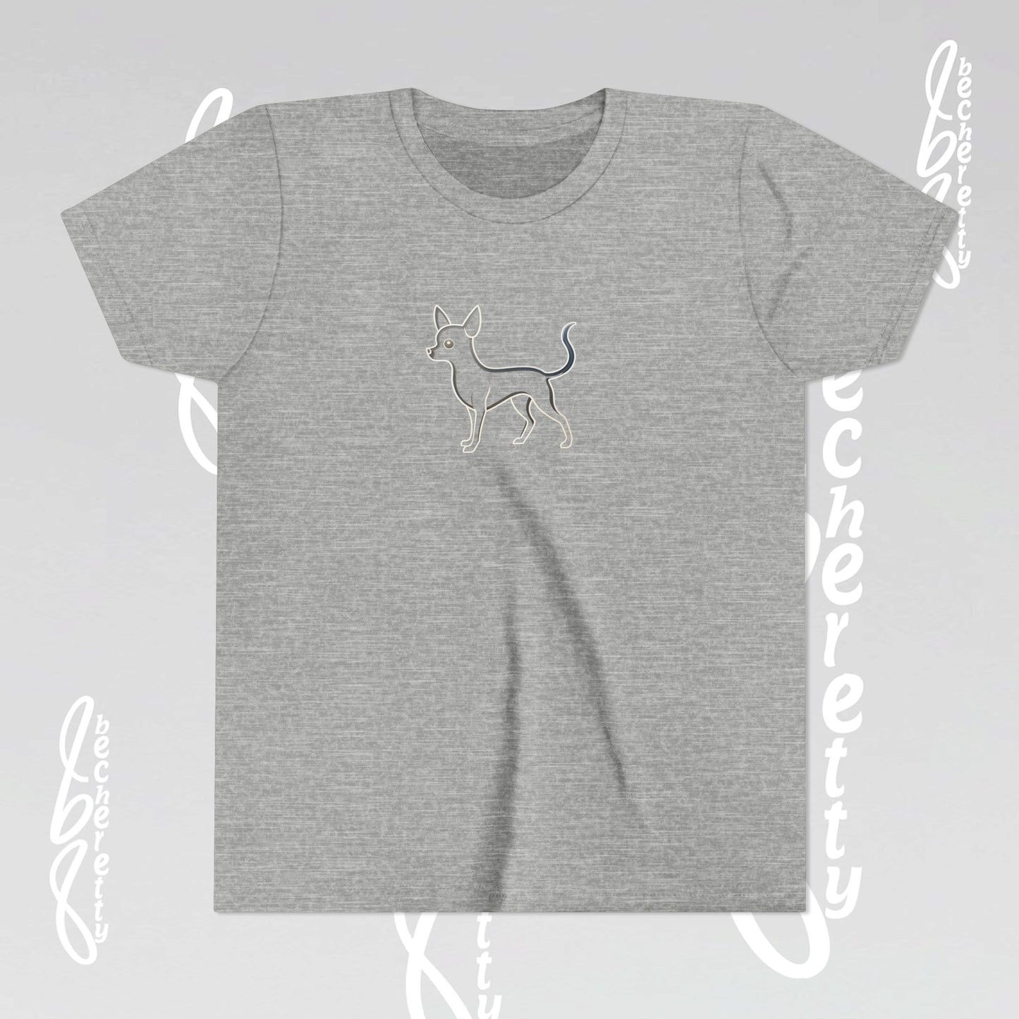 Youth T'Shirt - Graphic Chihuahua - Minimalist Art Becheretty