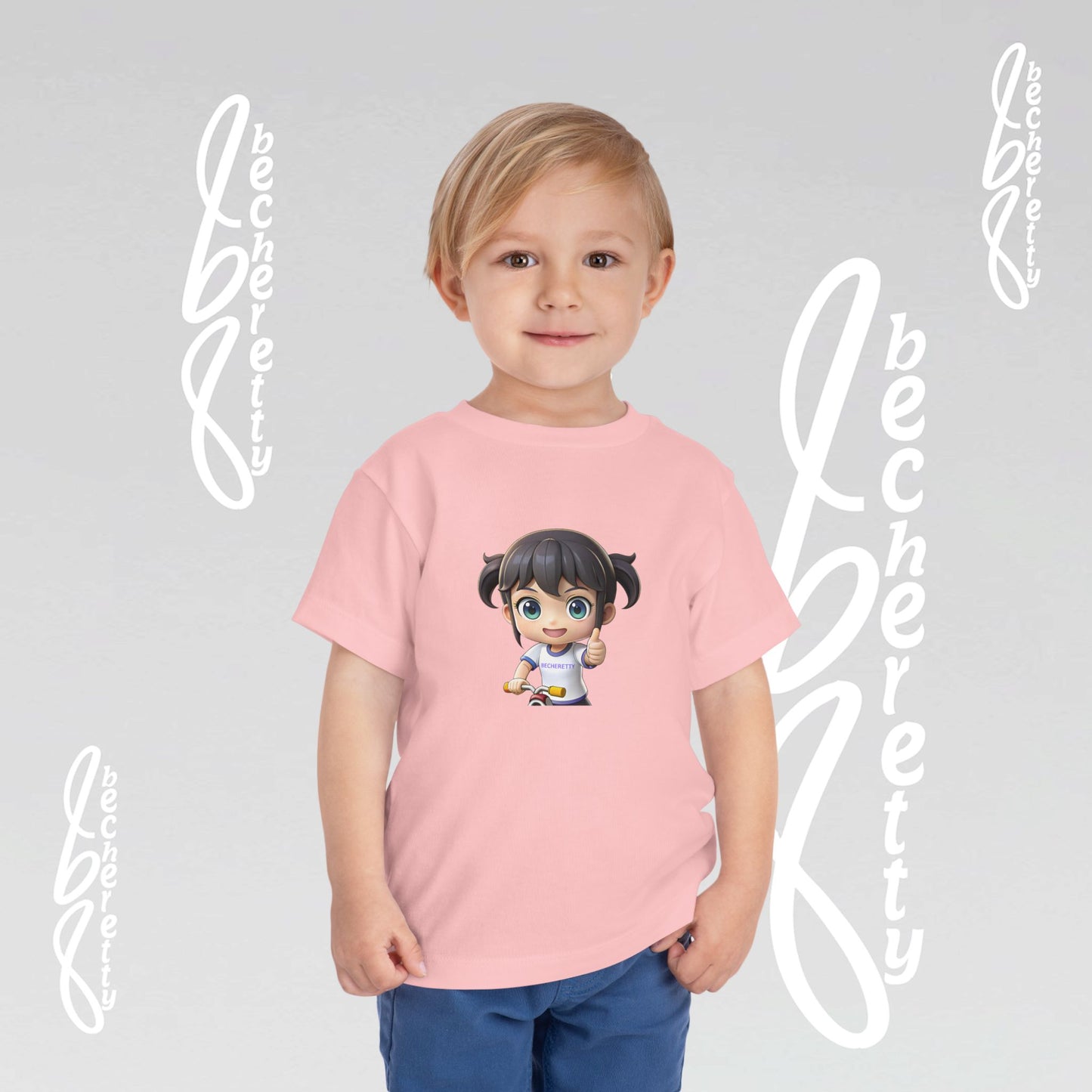 Toddler T-Shirt Cute Graphic Character Becheretty - Playful Toddler Wear - Summer Top