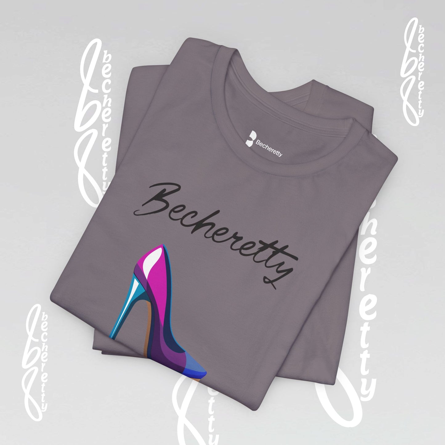 Trendy Graphic T-Shirt Becheretty - Futuristic High Heel Design, Fashion, Casual Wear