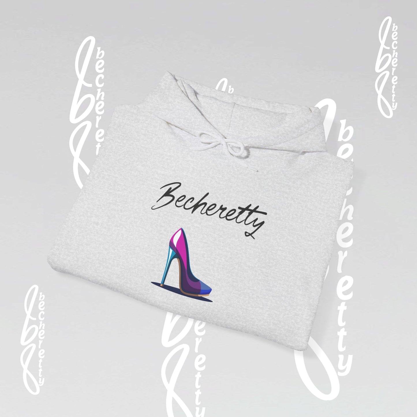 Graphic Hoodie Becheretty - Artistic High Heel Design - Casual Stylish
