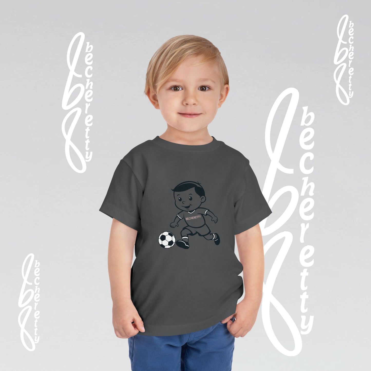 Toddler T'Shirt for Playful Days By Becheretty Design - Casual Toddler Wear - Soccer Lovers