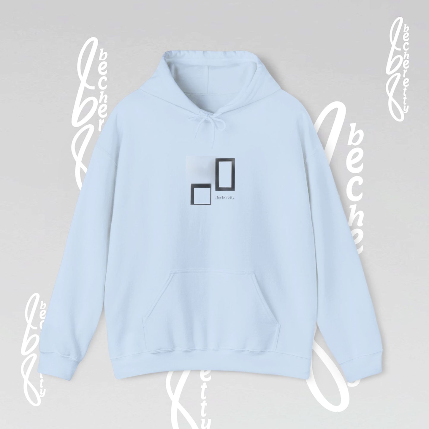 Hooded Minimalist Design Becheretty - Unisex, Pixel Void Line