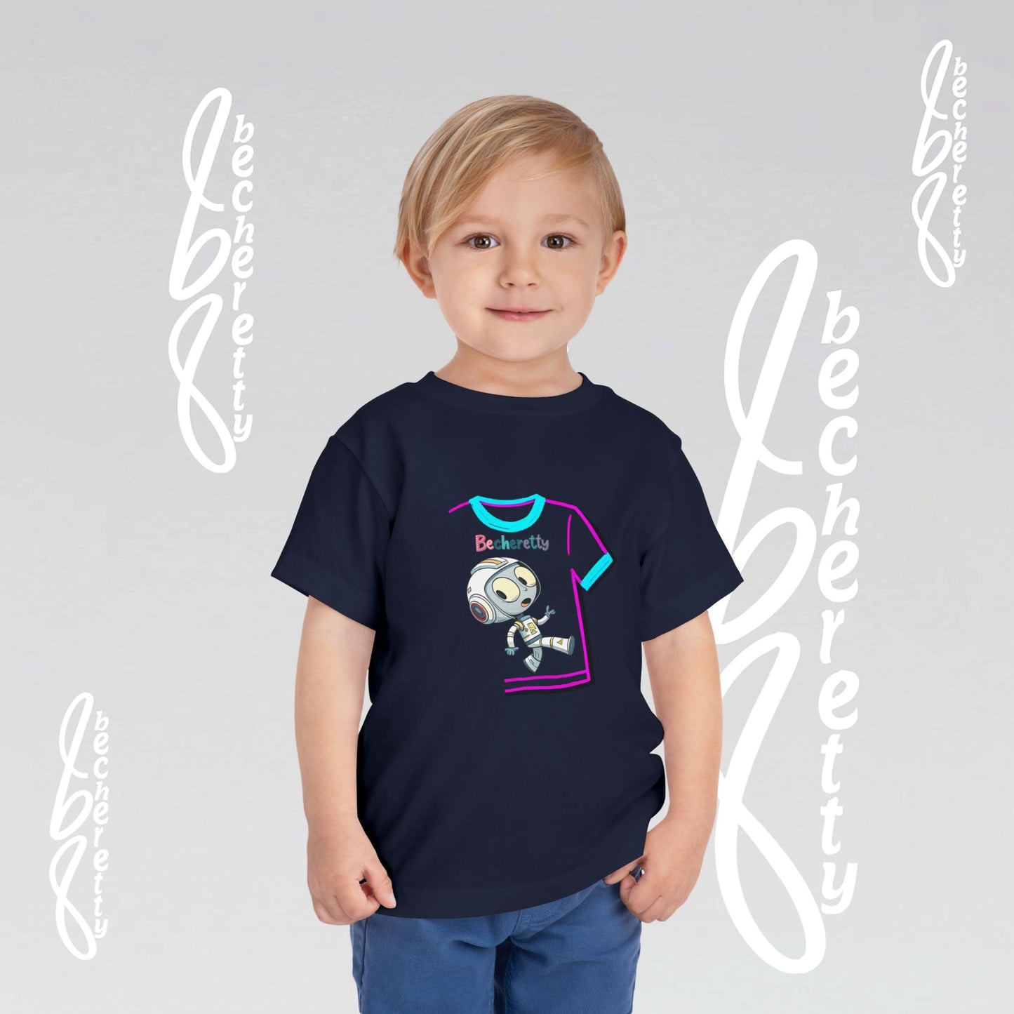 Toddler T-Shirt - Fun & Playful Robot Graphic Becheretty - Surprise your friends with this unique design