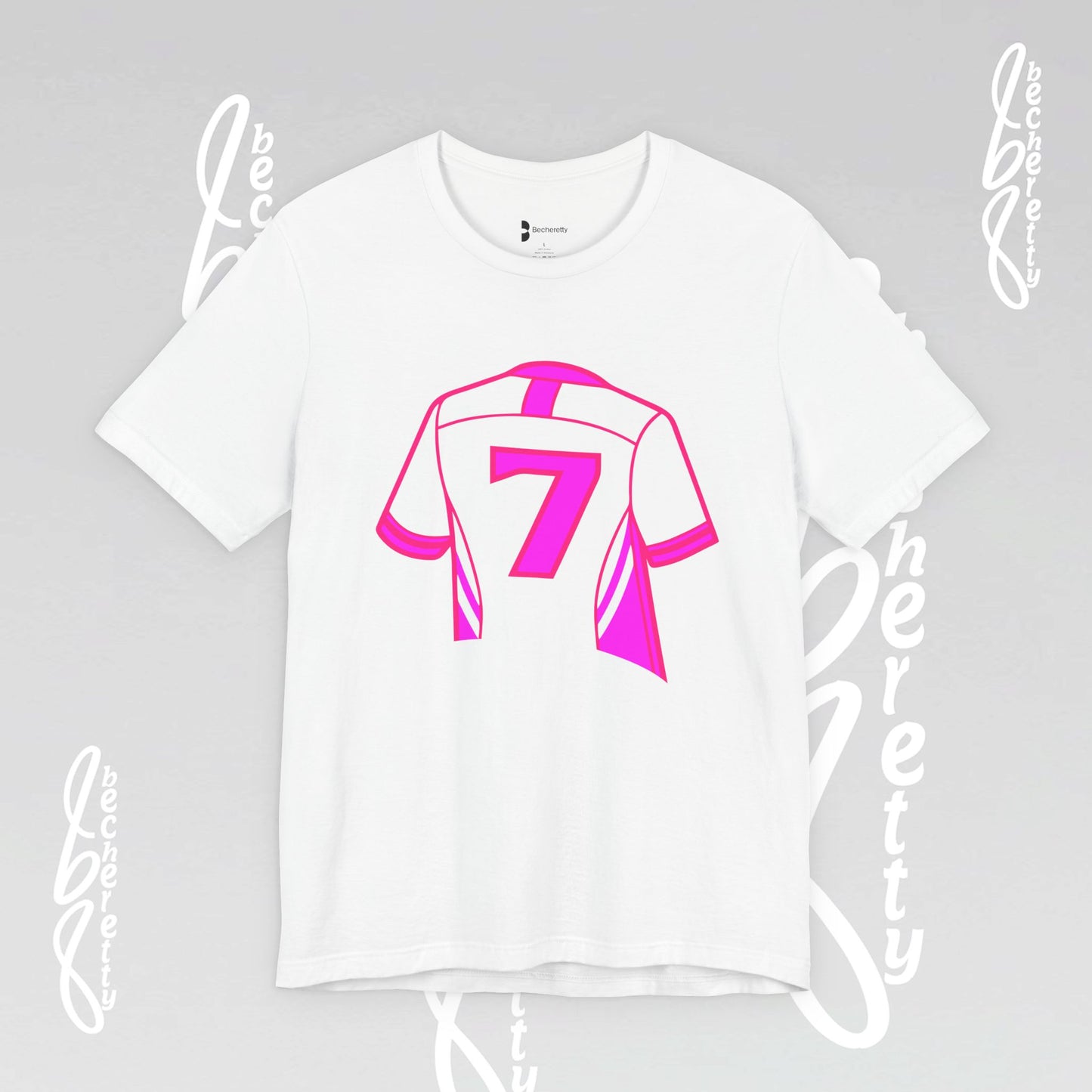 Soccer T-Shirt Number 7 - Unisex Graphic Design Minimalist Becheretty - New style of t-shirt for soccer fans