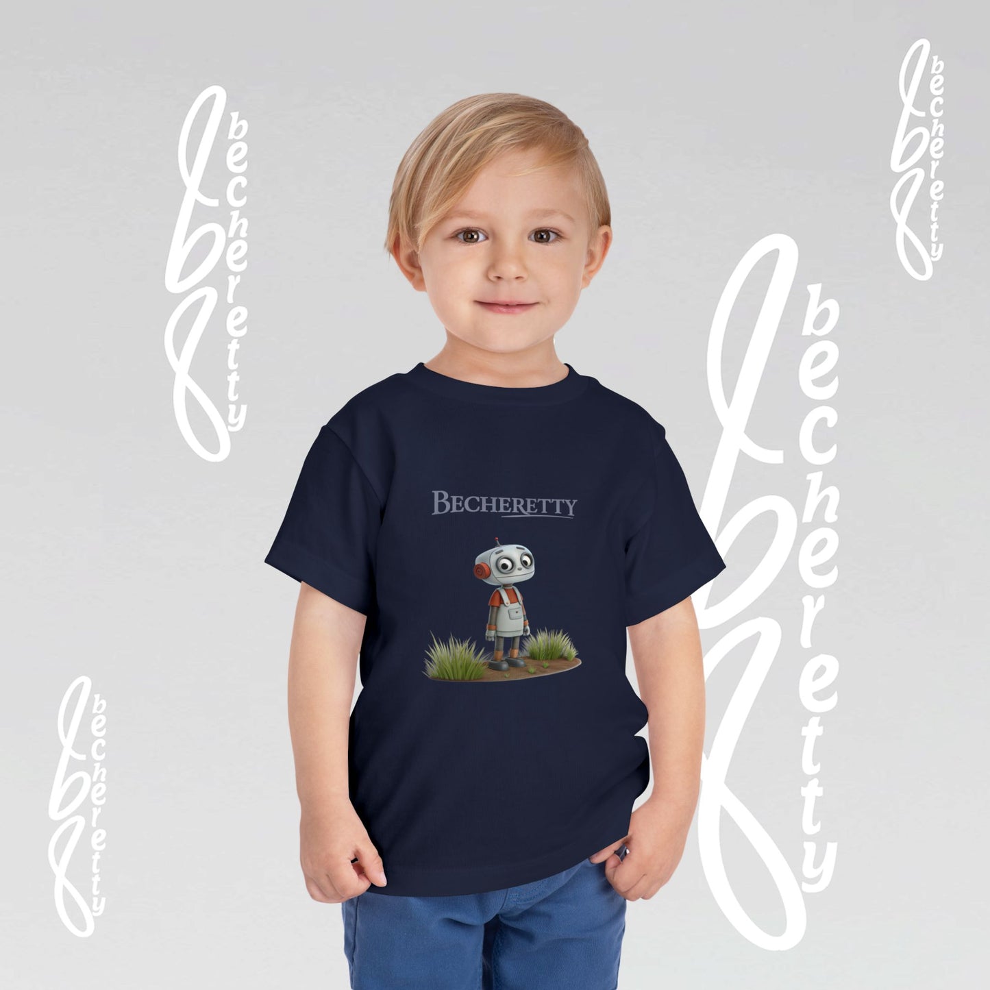 Toddler T'Shirt Short Sleeve - Cute Robot - Becheretty Graphic Design